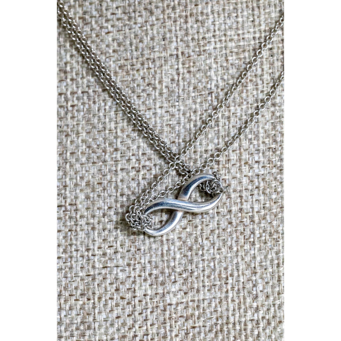 Vintage Tiffany Infinity Sterling Silver Necklace