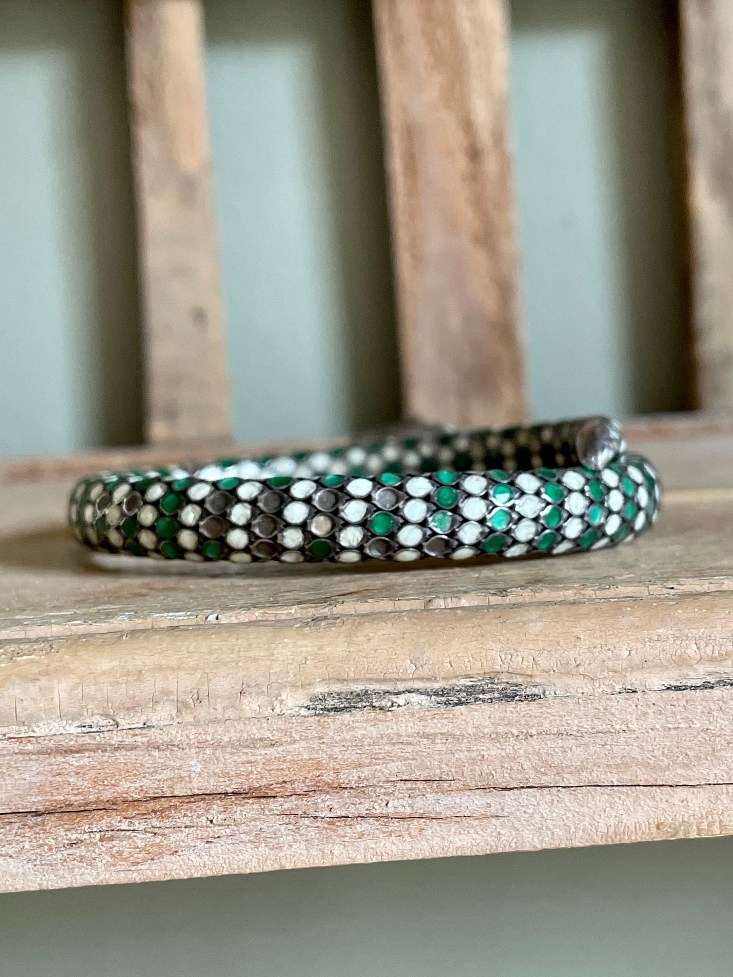 Rare Austro Hungarian German Enamel Snake Bracelet