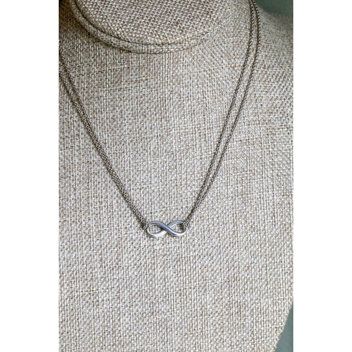 Vintage Tiffany Infinity Sterling Silver Necklace