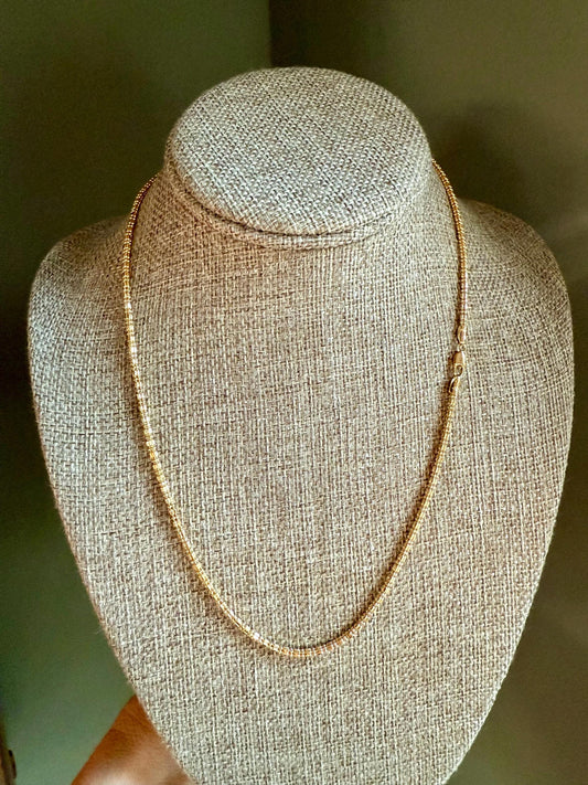 Solid 18K Yellow Gold Italian Made Unique Link Chain 20" Length