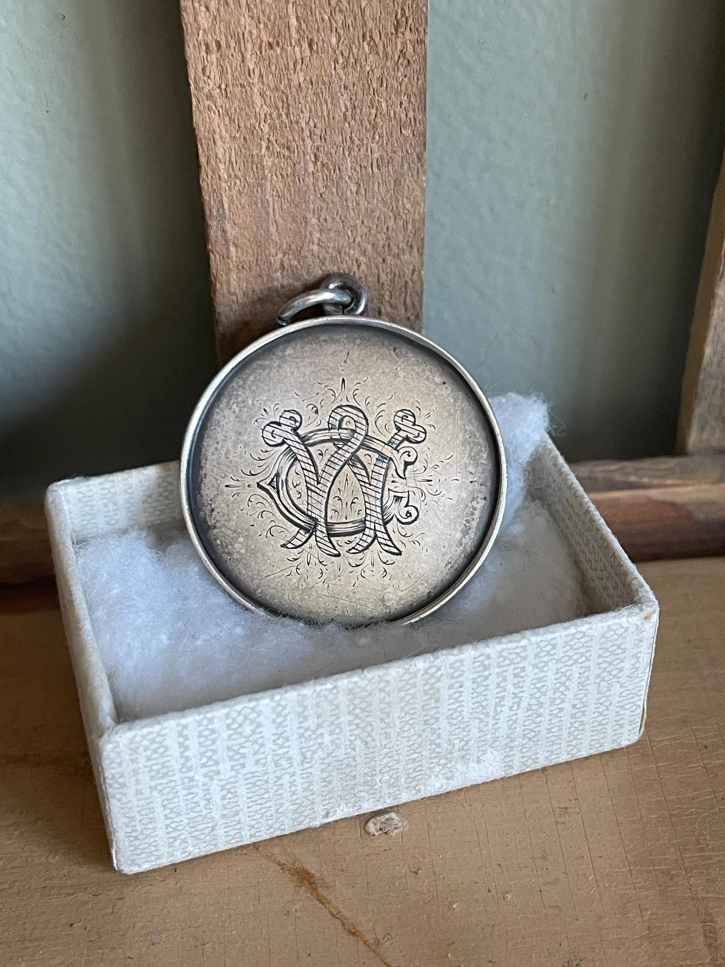 1900 Birmingham Large Hand Engraved Medallion Full Hallmarks