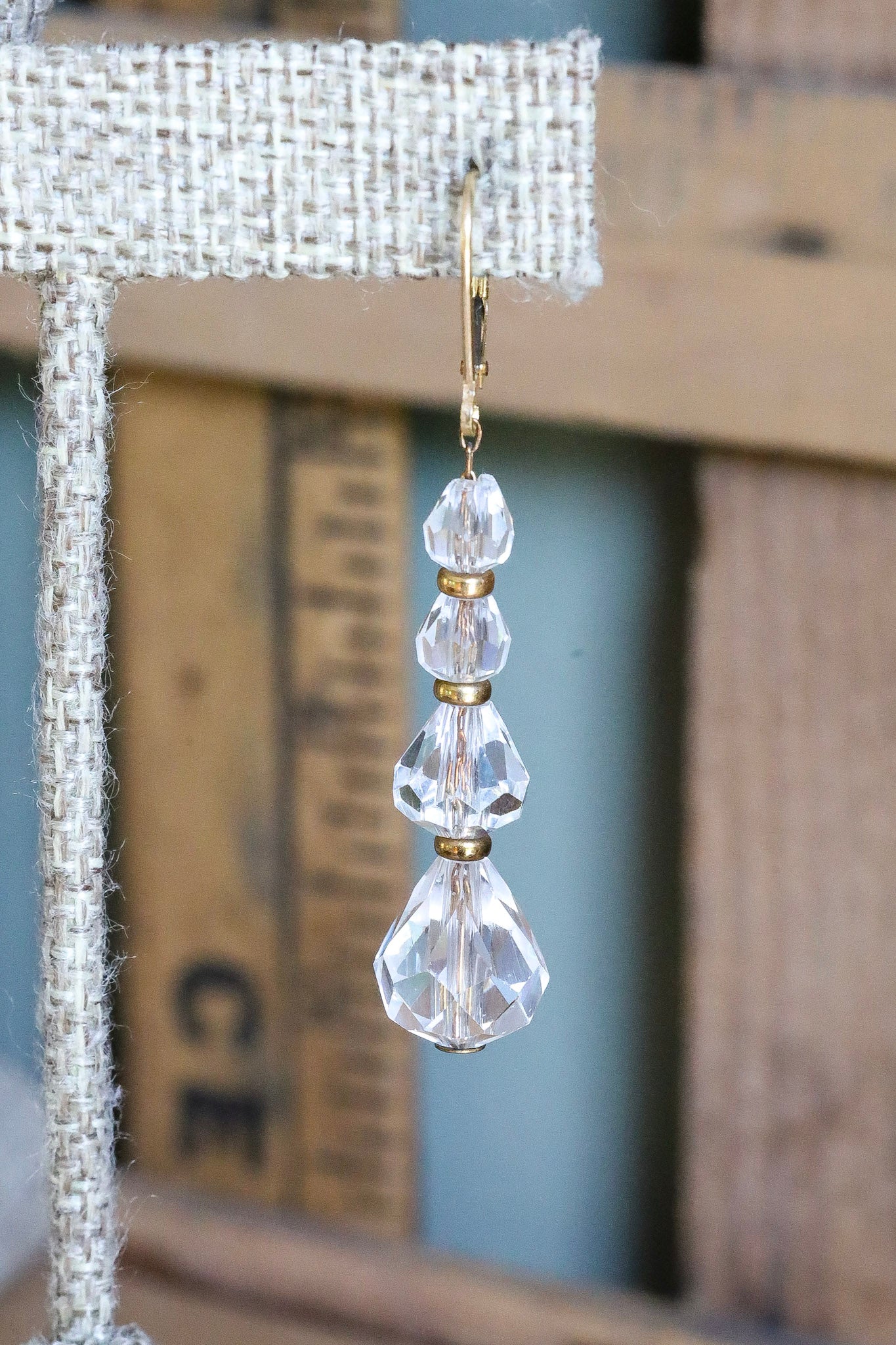 c1940 14K Yellow Gold Onyx and Crystal Necklace and Earrings