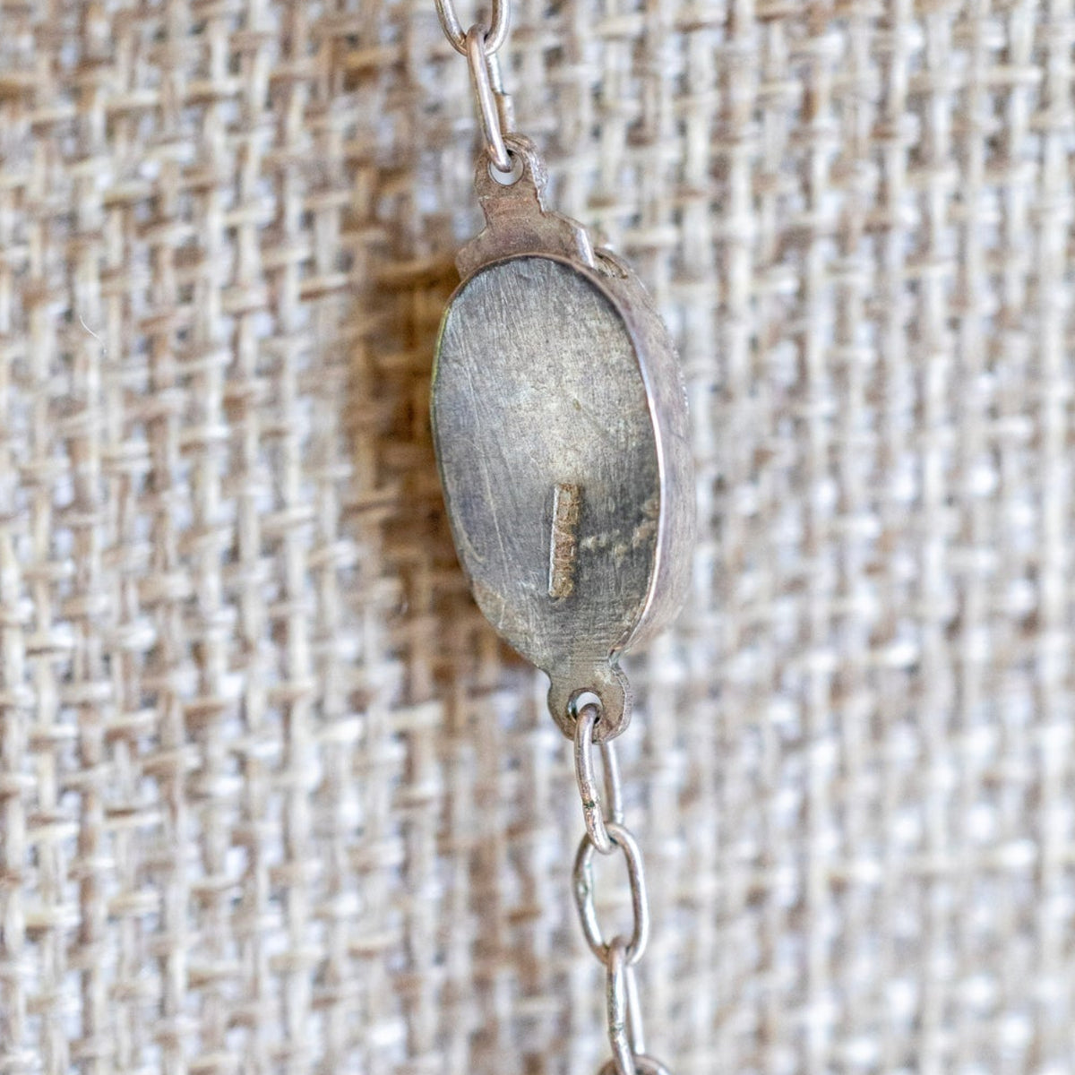 Antique Silver Chinese Export Filgree Enamel Bead Necklace