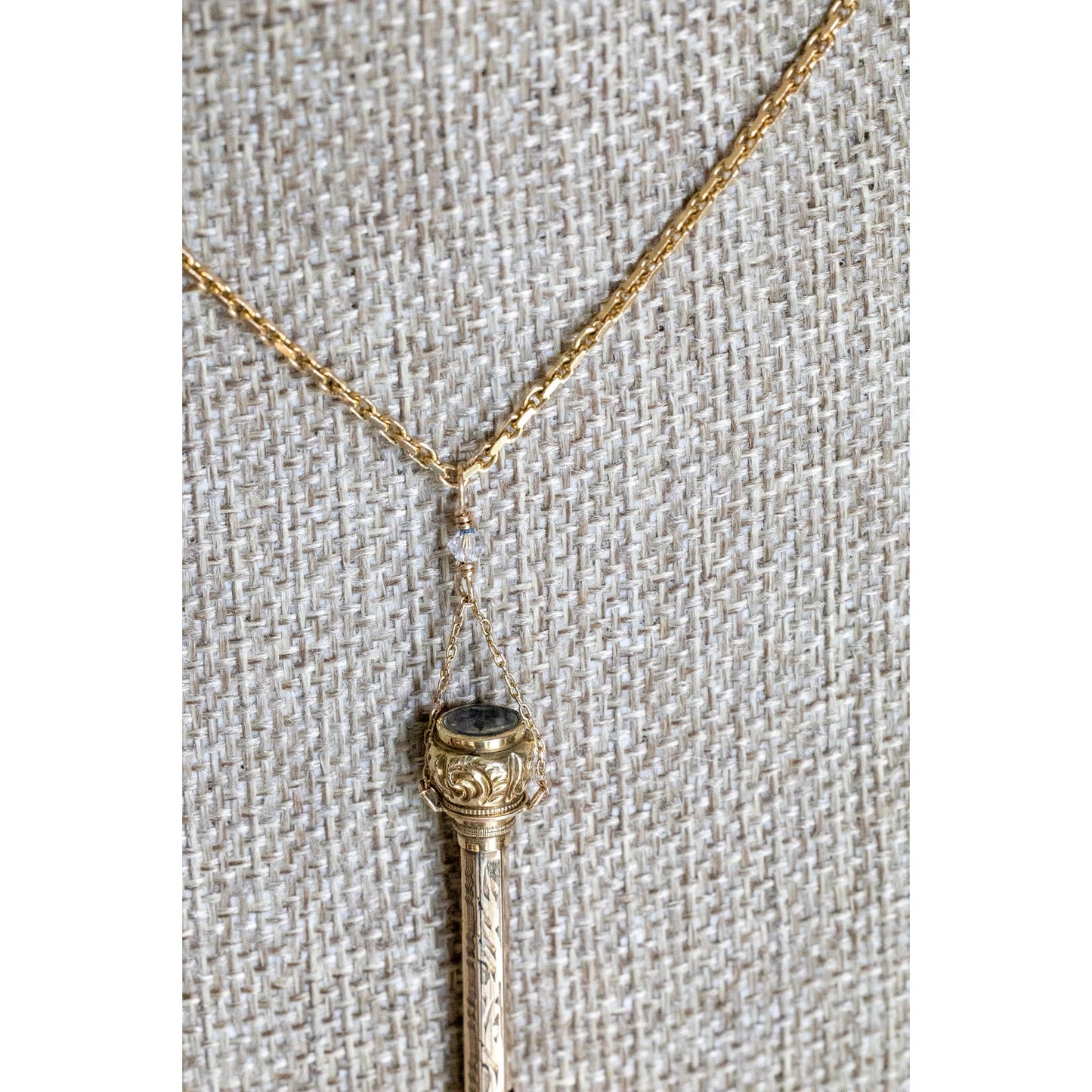 Antique Telescoping Pencil Custom Designed Pendant