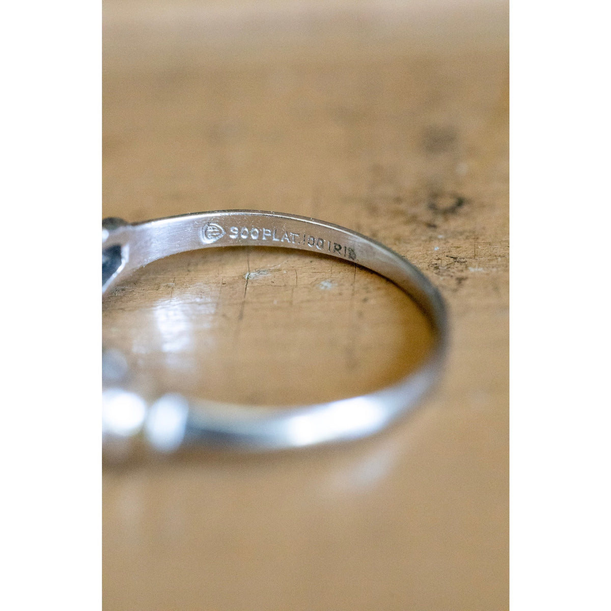 Art Deco Platinum and Iridium Old European Cut Diamond Ring