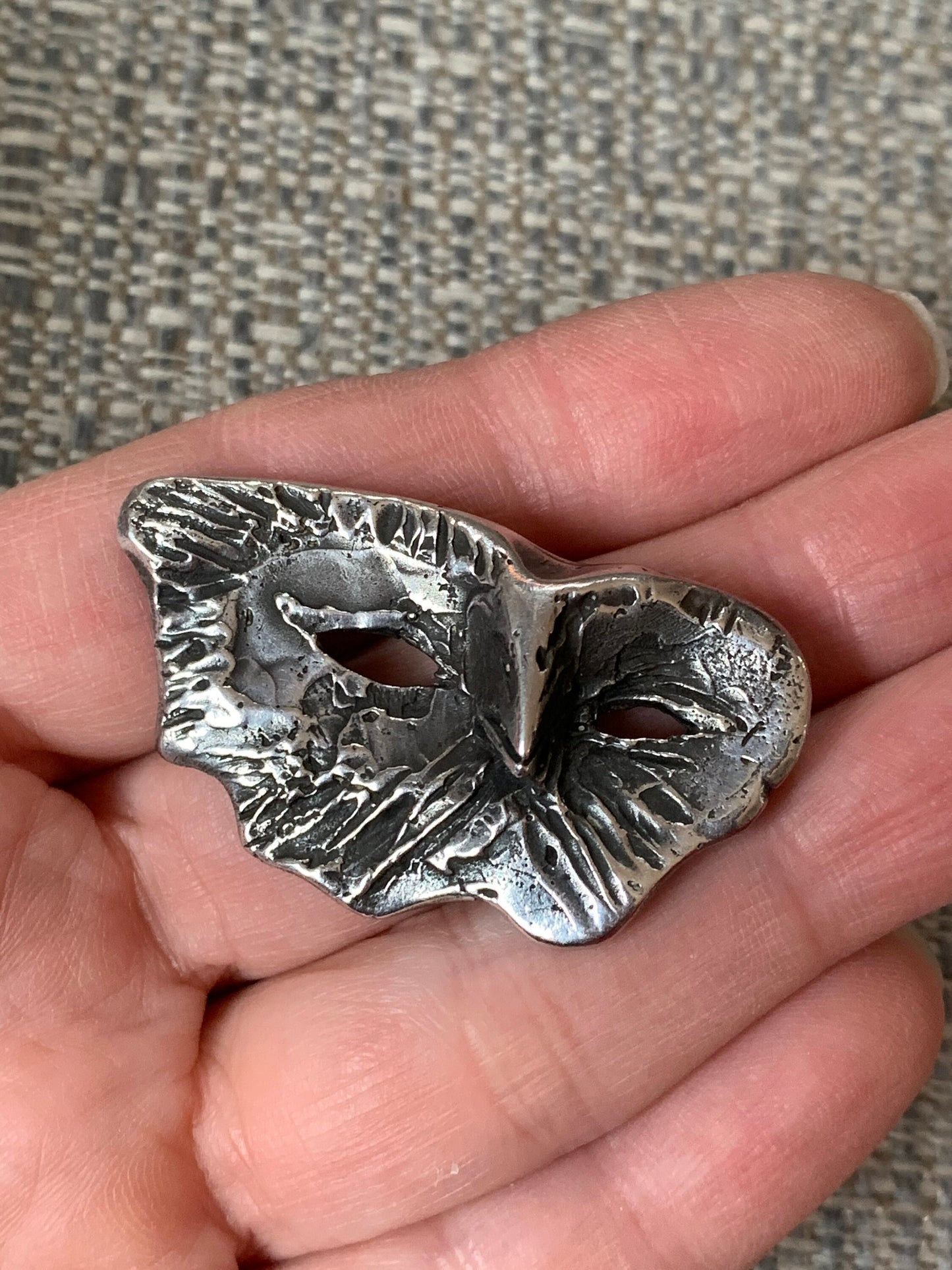 Olaf Skoogfors c 1965-1970 Owl Mask Brooch