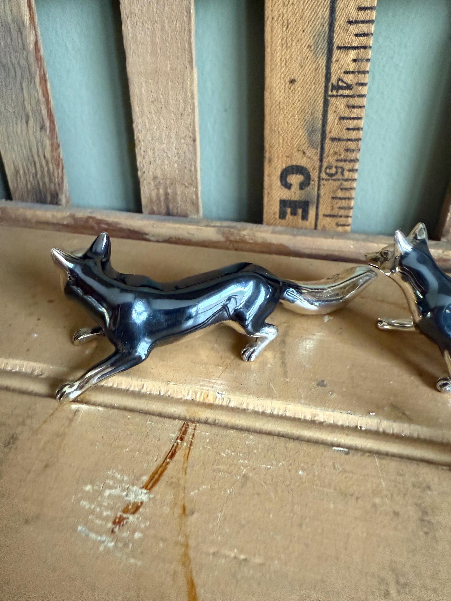 Sterling Silver Artist Made Foxes by Richard Trusselle Jewellers