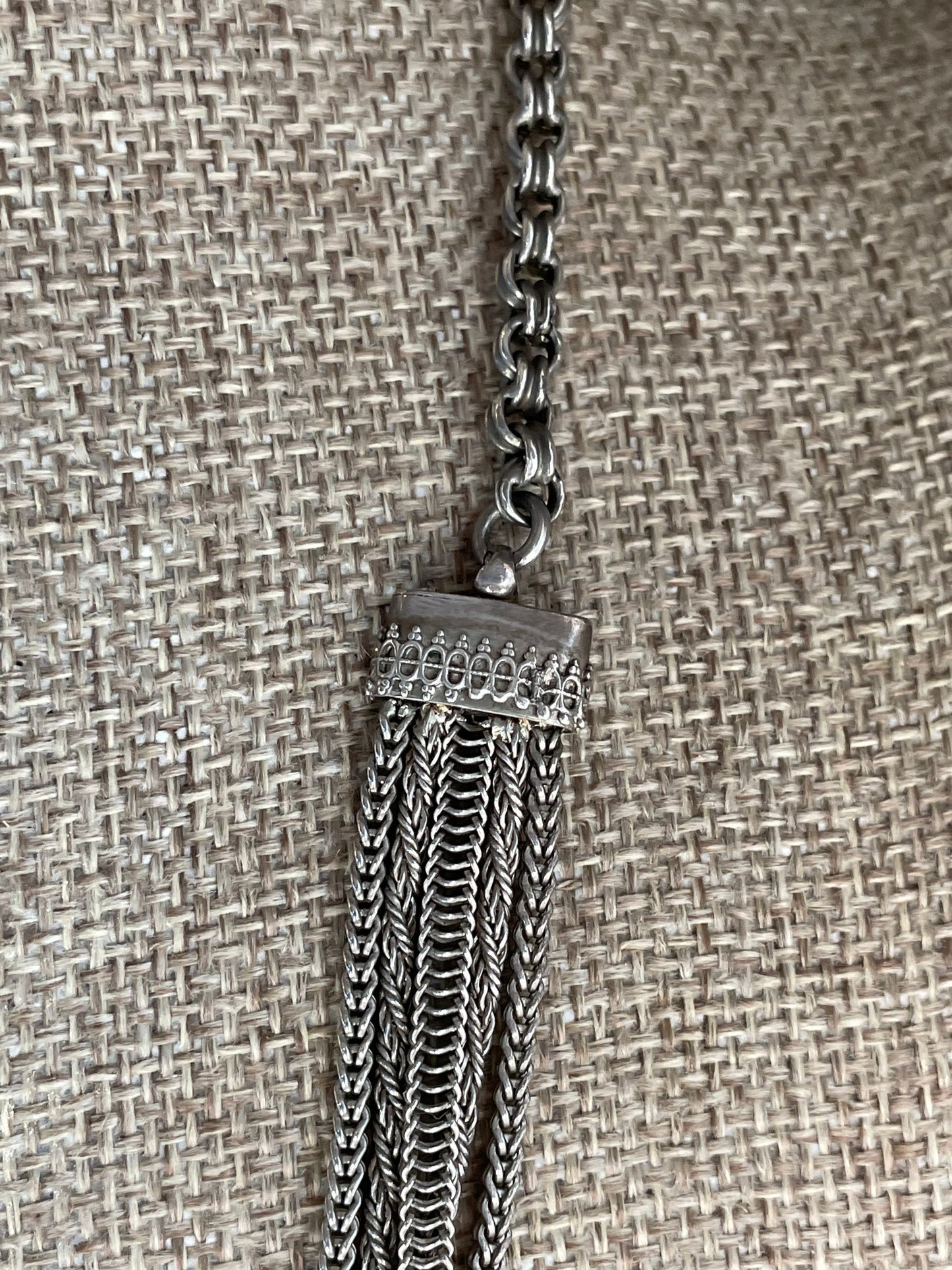 Antique Victorian Huge Tassel Watch Chain Necklace