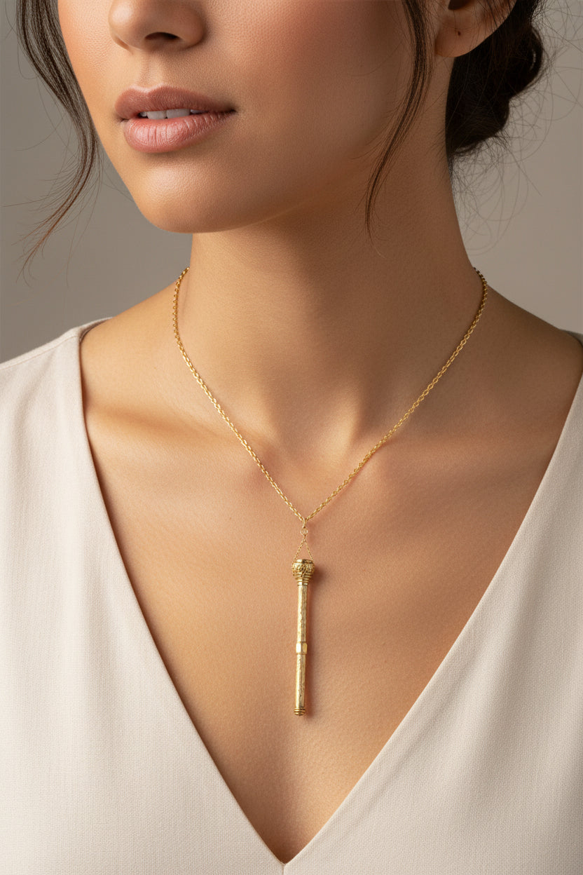 Antique Telescoping Pencil Custom Designed Pendant