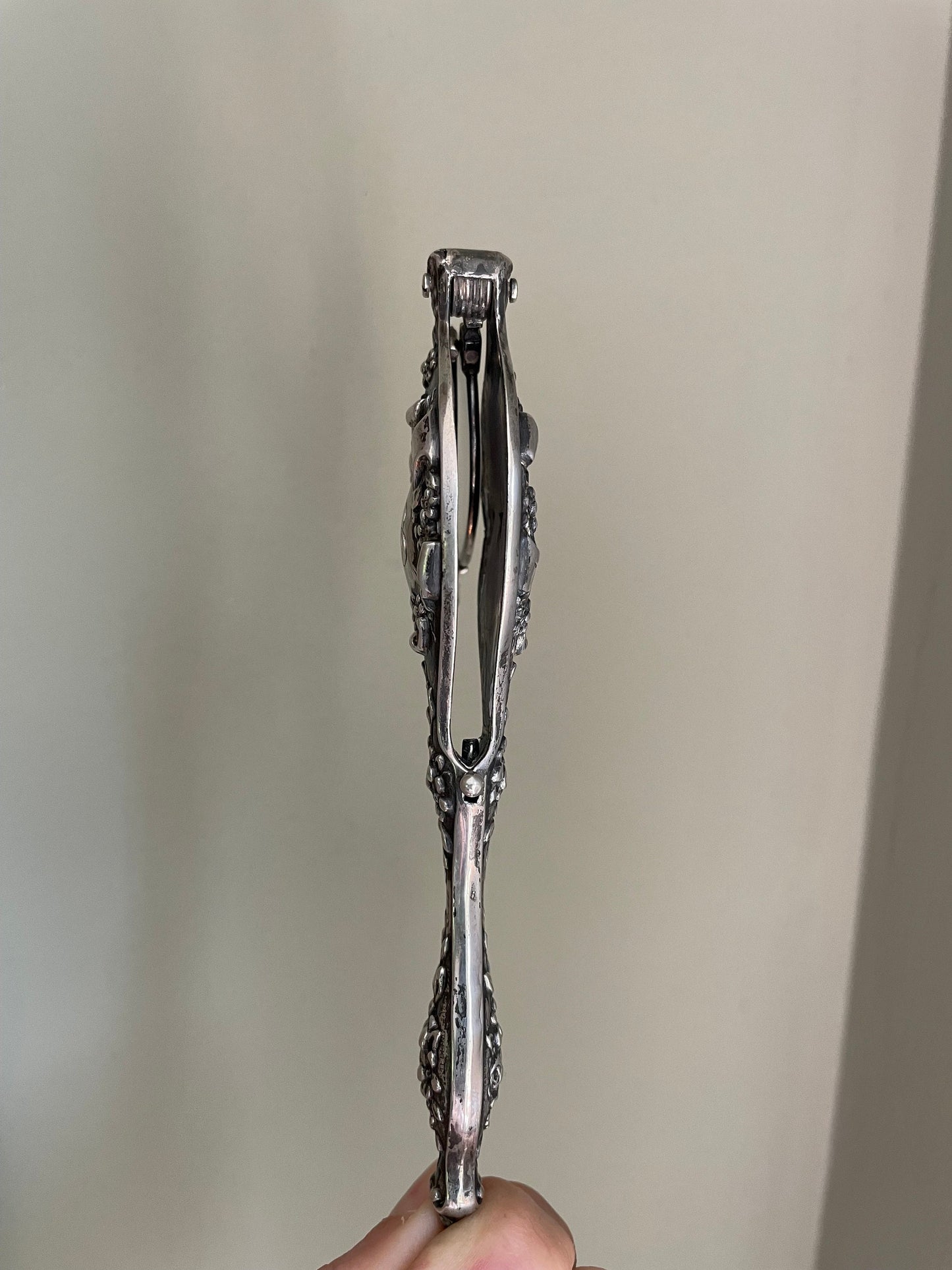 Antique Victorian Sterling Silver Lorgnette Necklace with Dog Clip Chain