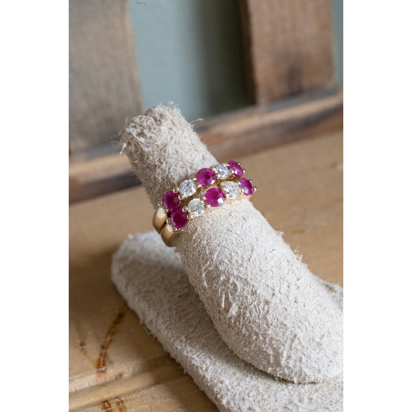 Buy One or Both 14K Effy Natural Ruby and Diamond Bands