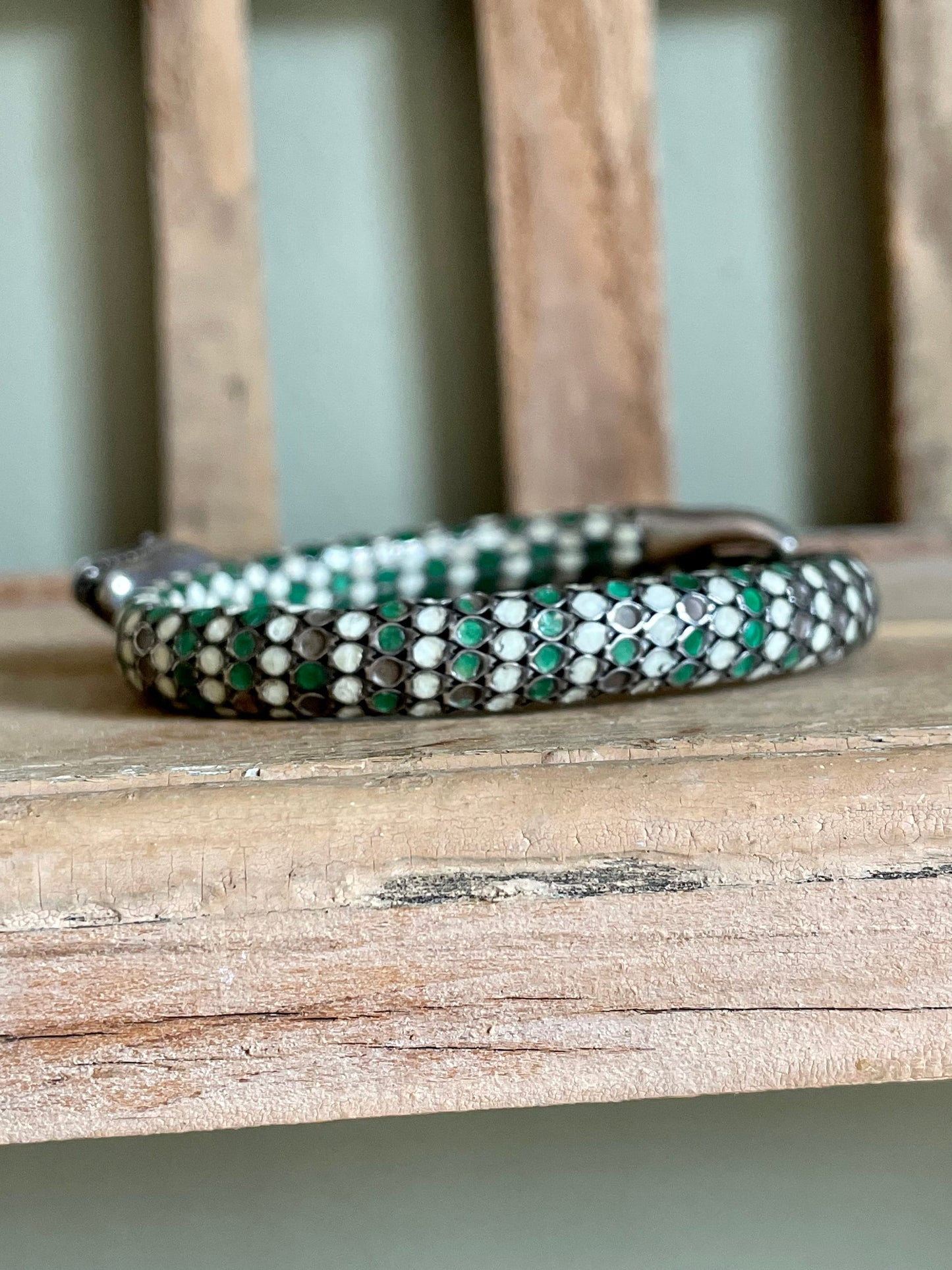 Rare Austro Hungarian German Enamel Snake Bracelet