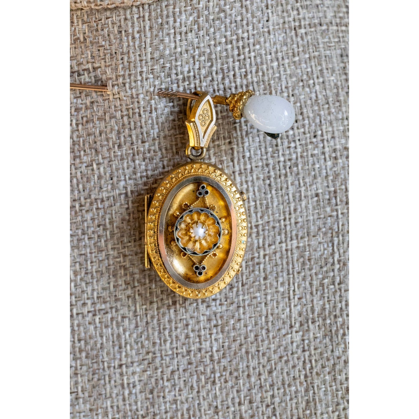 A Dramatic Entruscan Style c1880's Victorian Gold Filed Locket