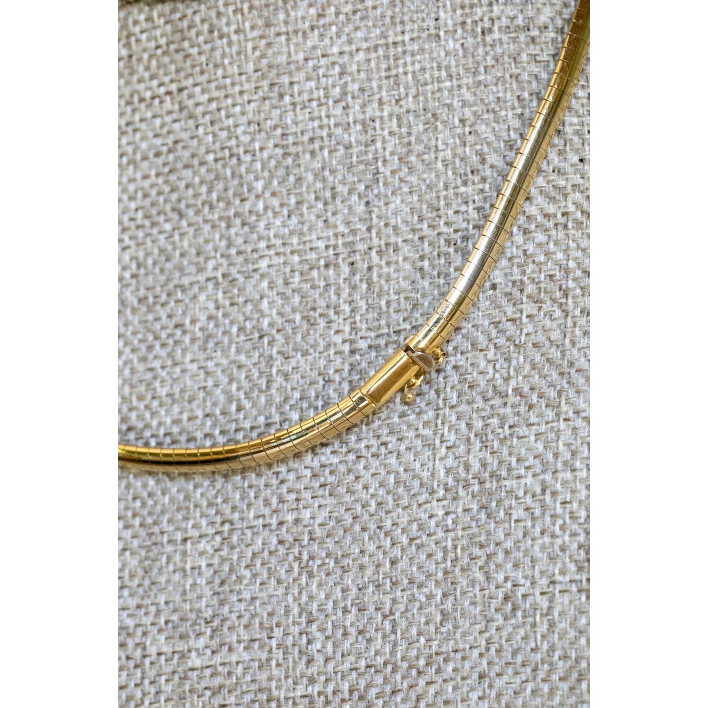 Vintage Solid 14K Yellow Gold Omega Chain 16 Inches Length
