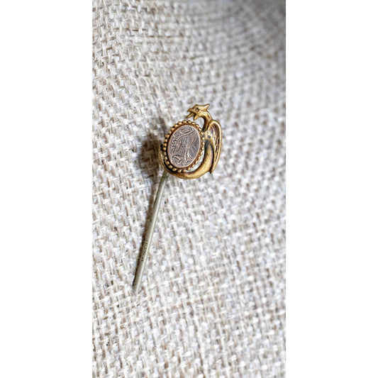 Antique Victorian Dragon Gold Filled Stickpin