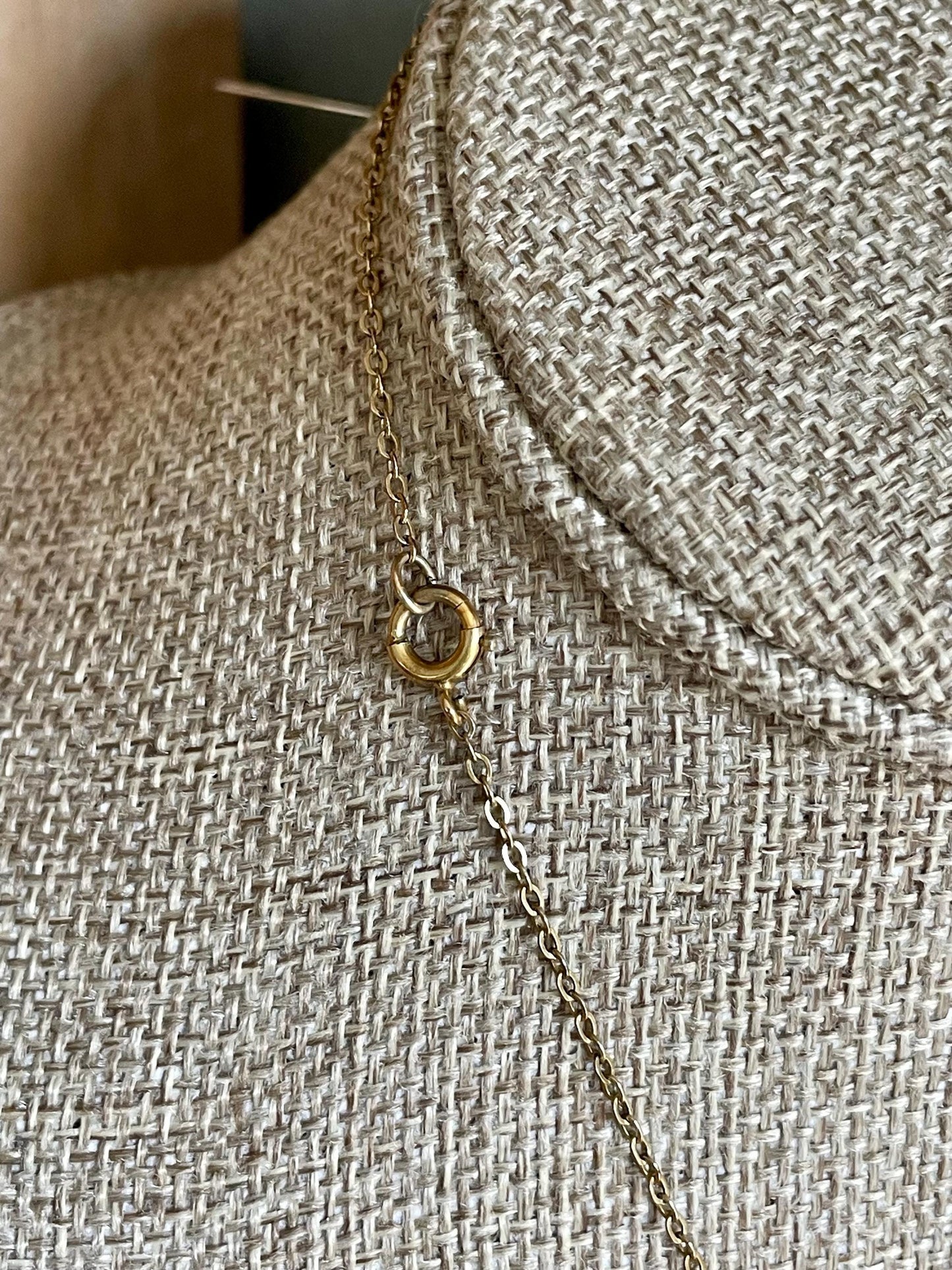 Edwardian Czechoslovakia Robins Egg Blue Enamel Pendant on Chain