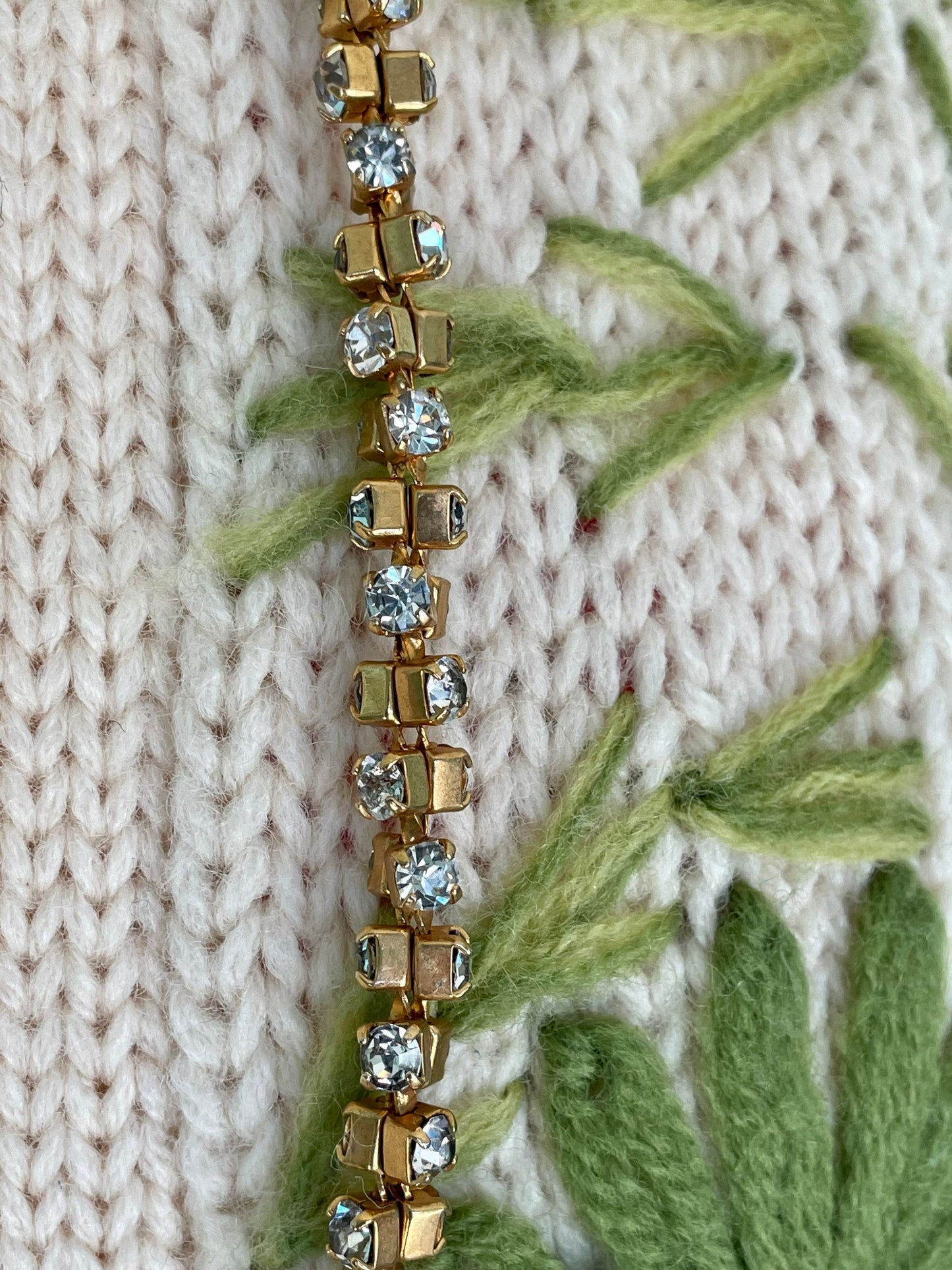 1960's Geometric Long Rhinestone Chain