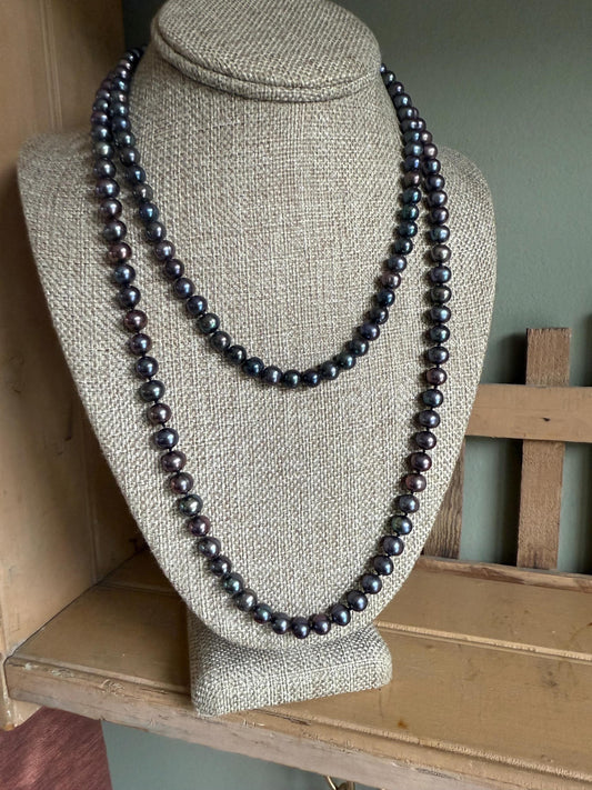 Pick a 14K Yellow Gold Freshwater Rainbow Peacock Pearl Necklace 18" and 24"