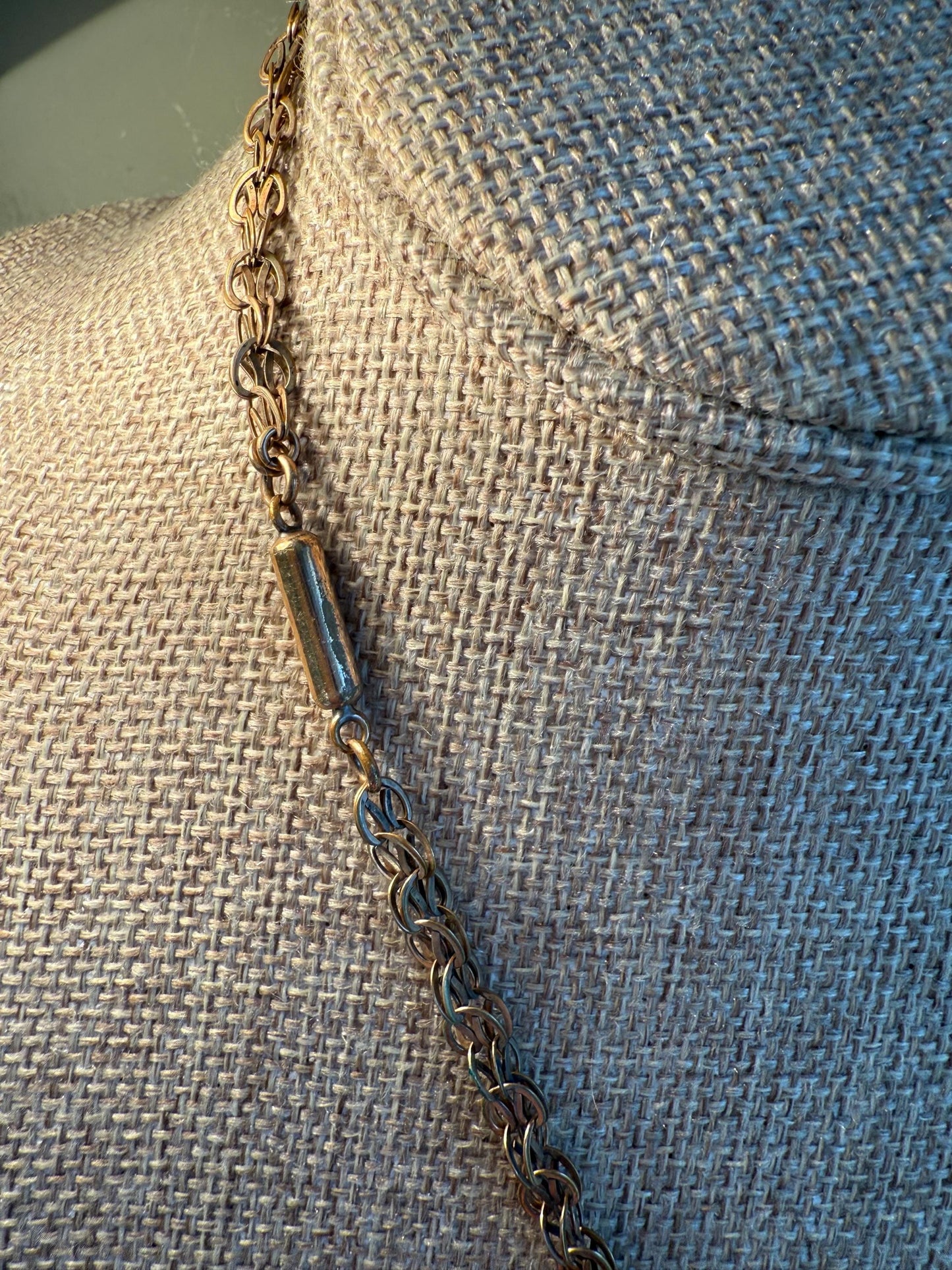 Antique Victorian Gold Filled Agate Cameo Pendant with Hook Necklace