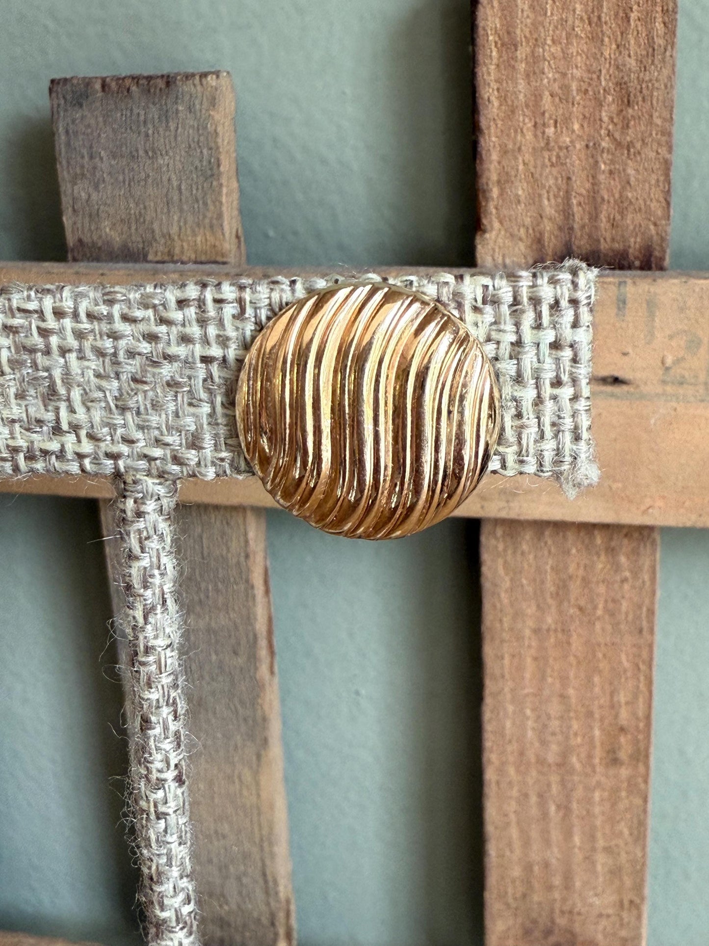 c1980 14K Yellow Gold Disc Clip Back Earrings