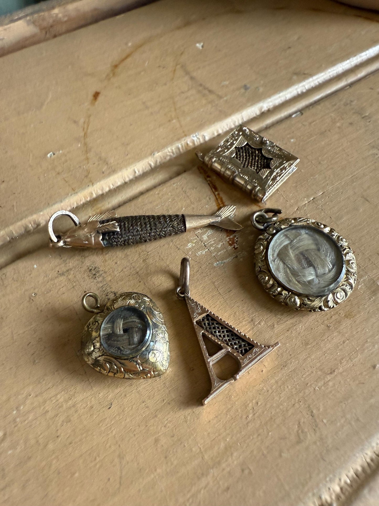 Pick an Antique Victorian Gold/ Gold Filled Hair Charm Watch Fob