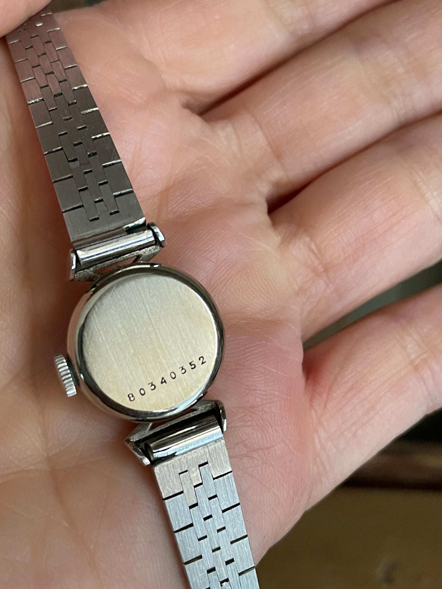 Mid Century 1950's Cocktail 18K White Gold Girard Perregaux Ladies Wrist Watch