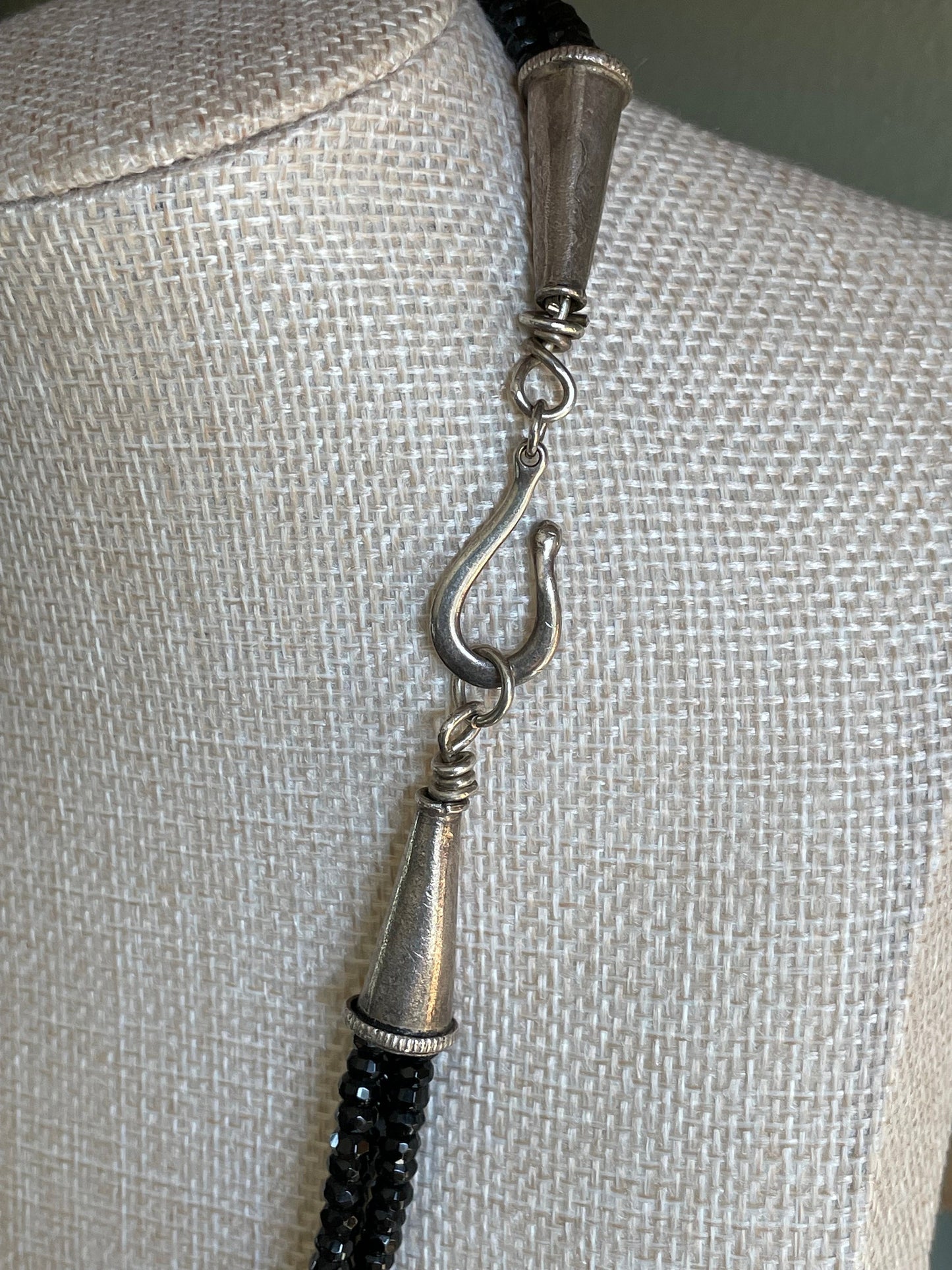 A Rare Vintage Sterling Silver Story Bear Necklace by Sheila Vandever