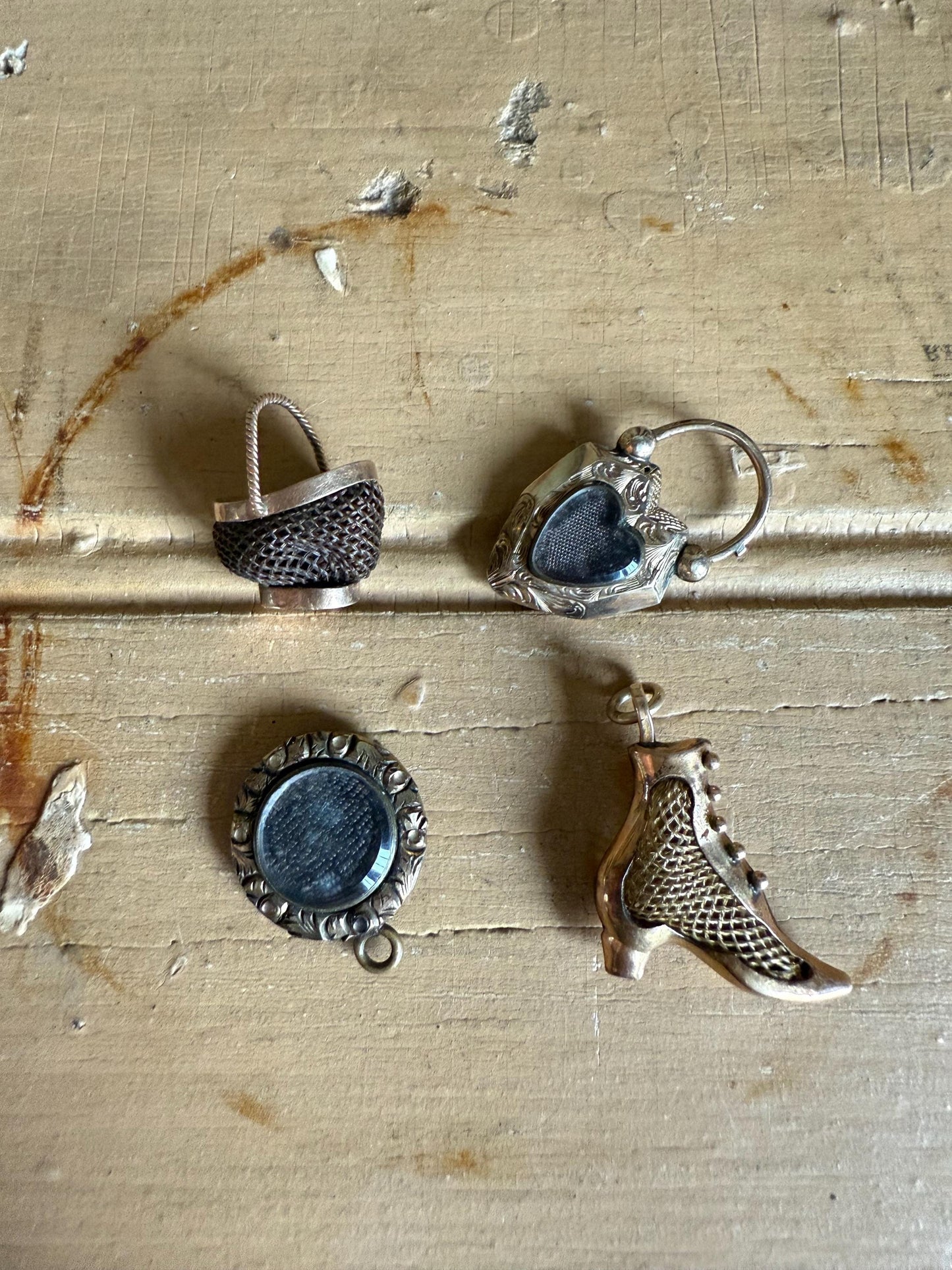 Pick a Antique Victorian Hair Charm Pendant Gold Filled and Gold