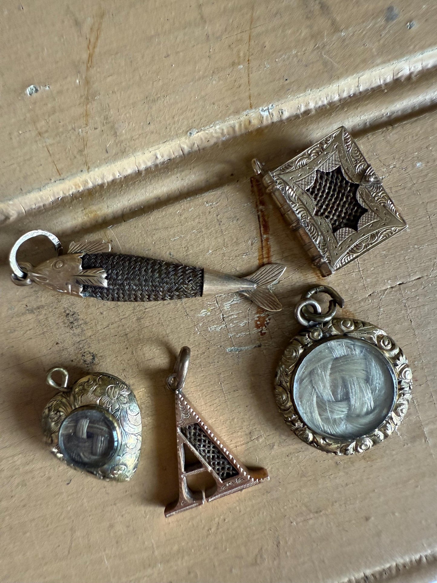 Pick an Antique Victorian Gold/ Gold Filled Hair Charm Watch Fob