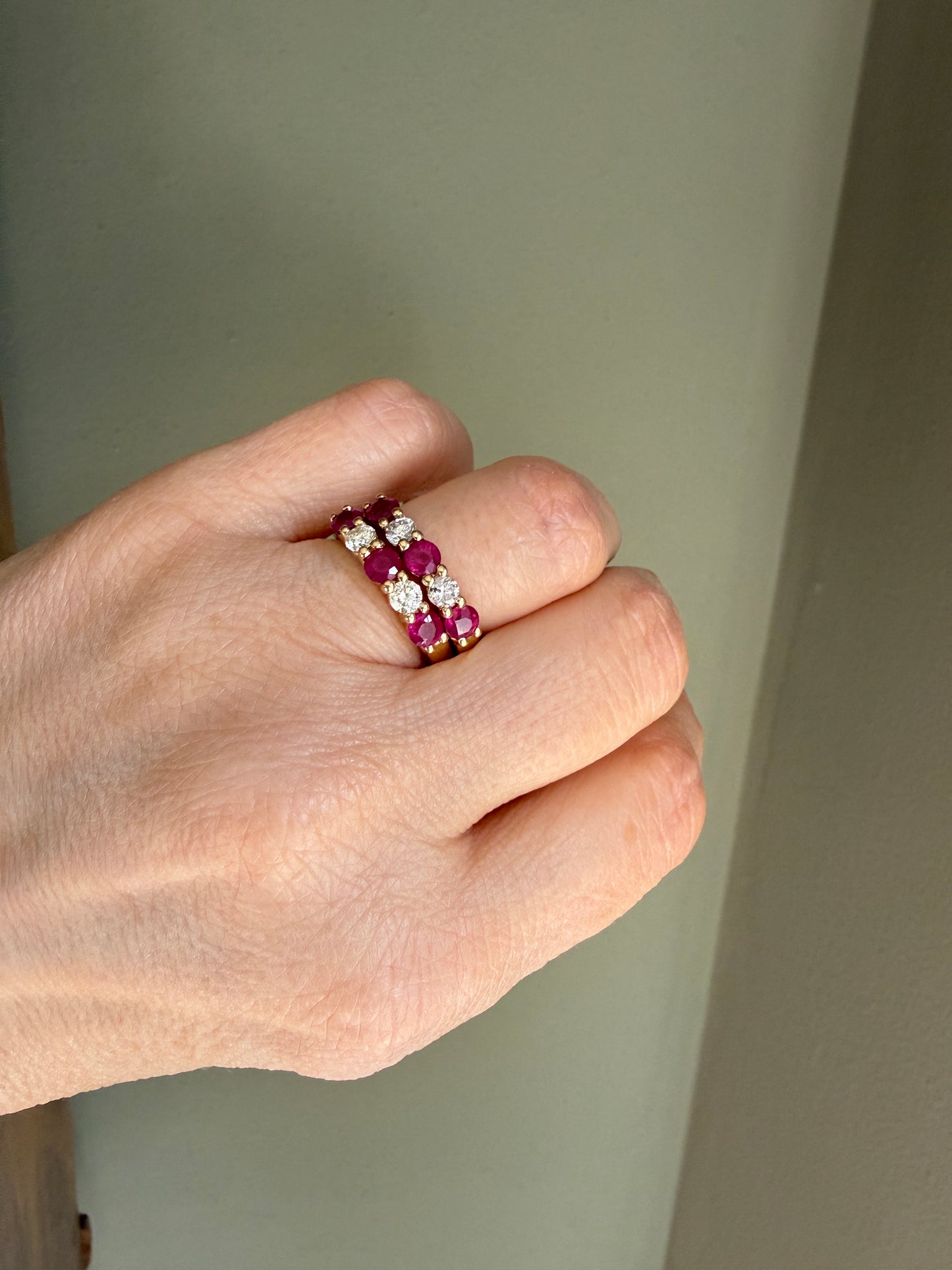 Buy One or Both 14K Effy Natural Ruby and Diamond Bands