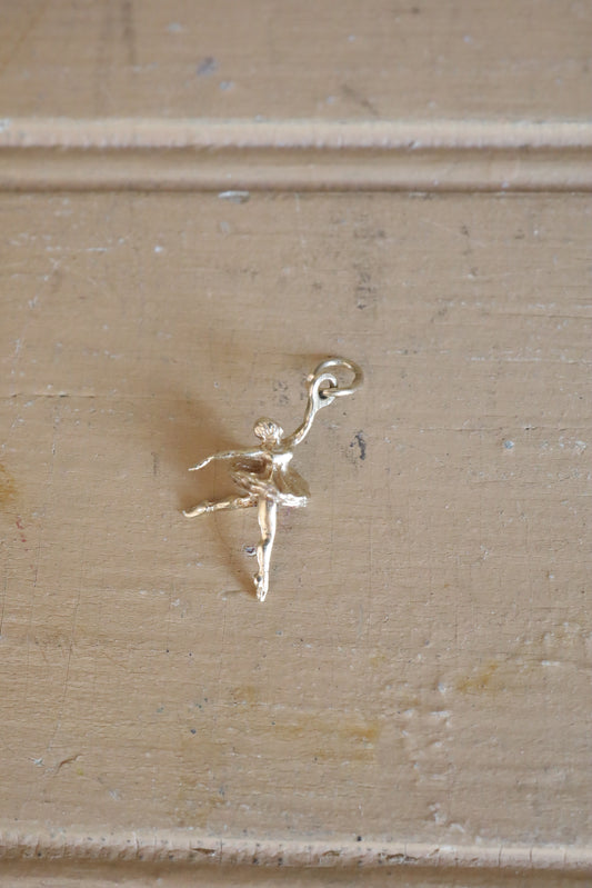 Vintage 14K Ballerina Charm Pendant