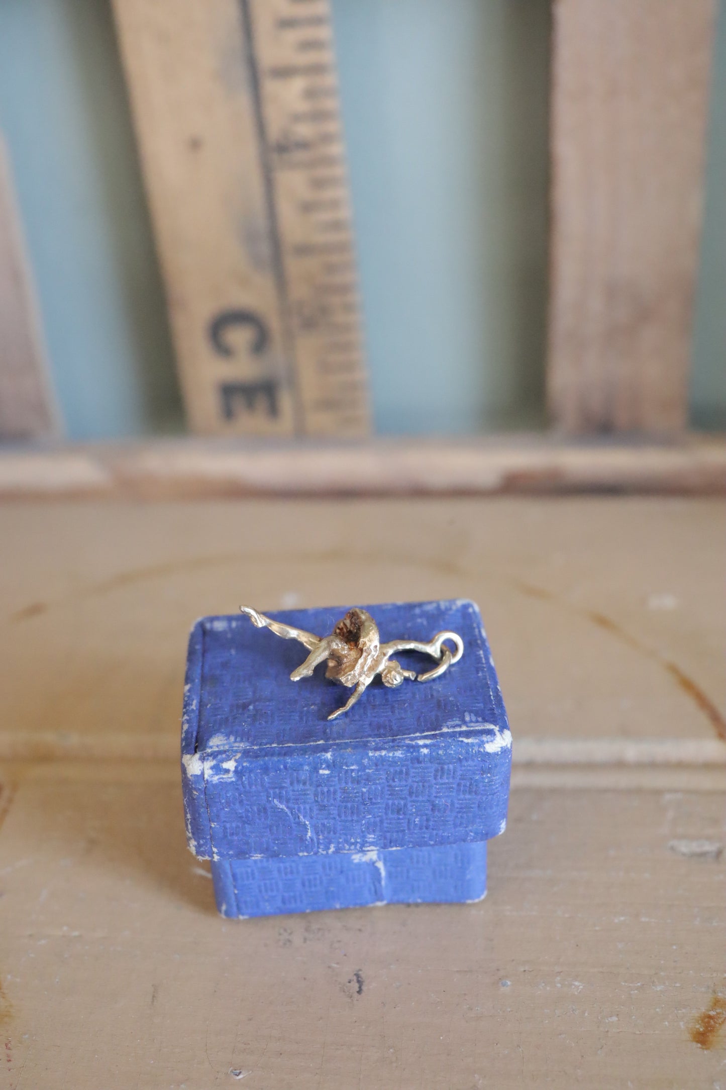 Vintage 14K Ballerina Charm Pendant