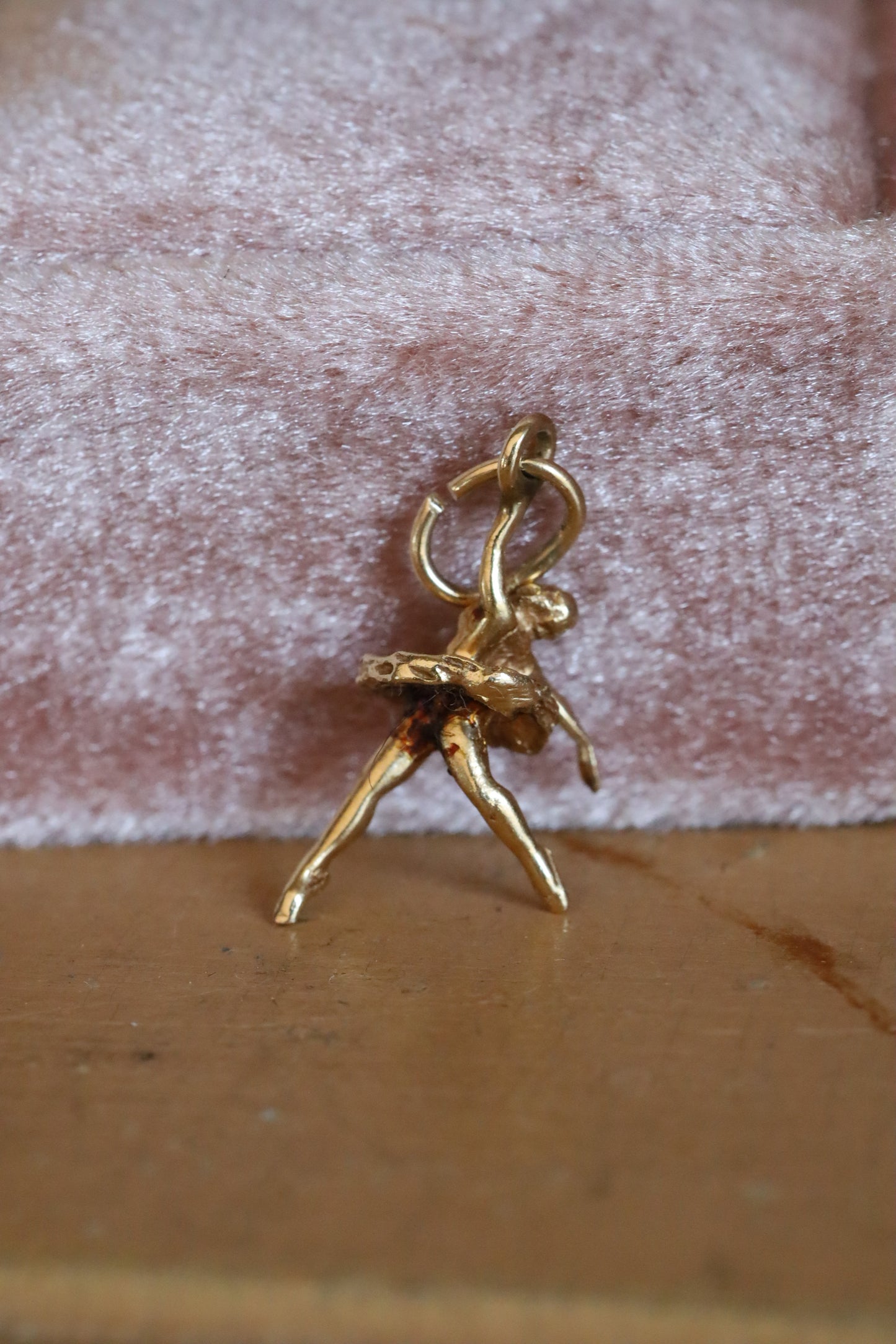 Vintage 14K Ballerina Charm Pendant