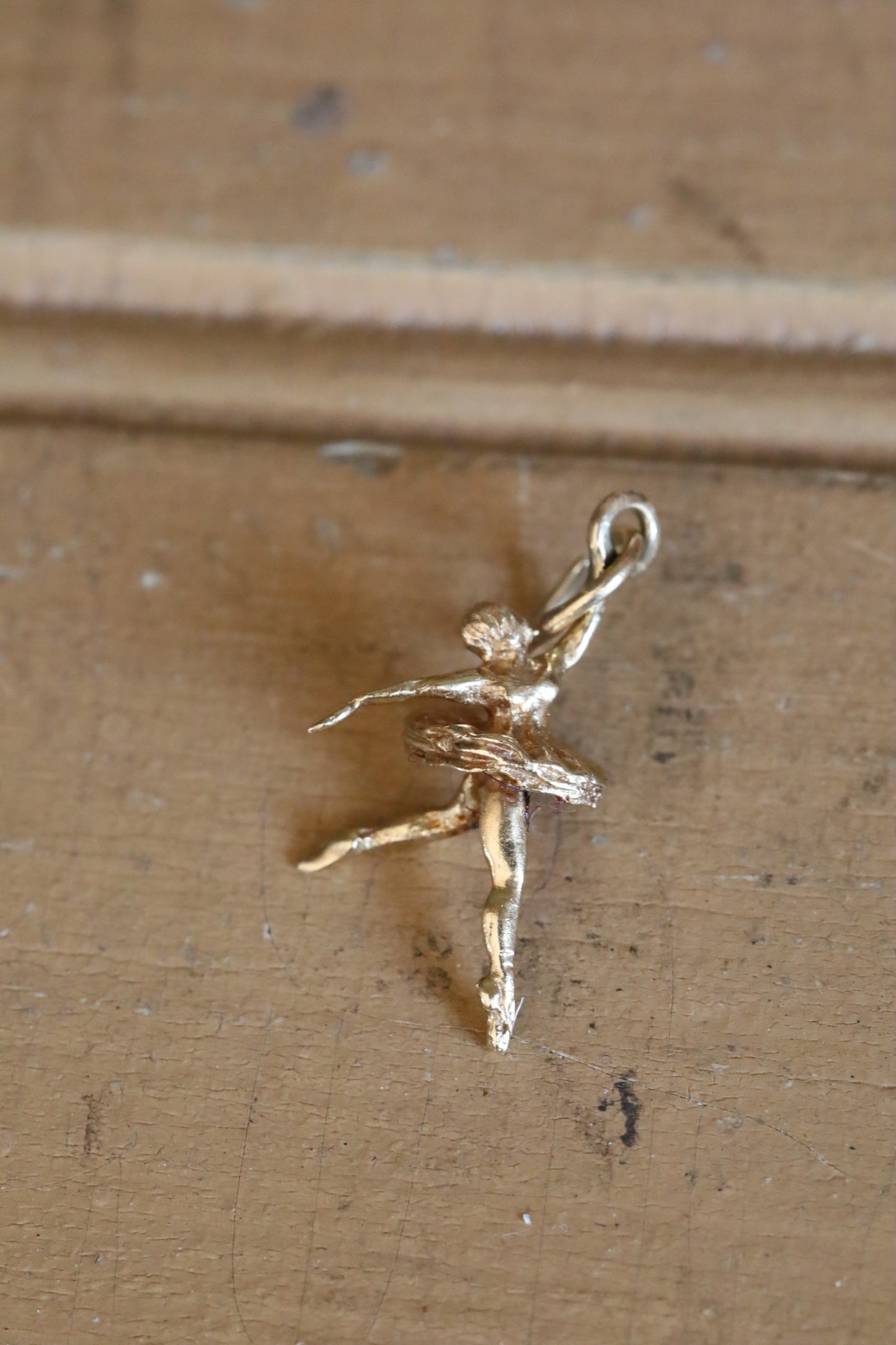 Vintage 14K Ballerina Charm Pendant