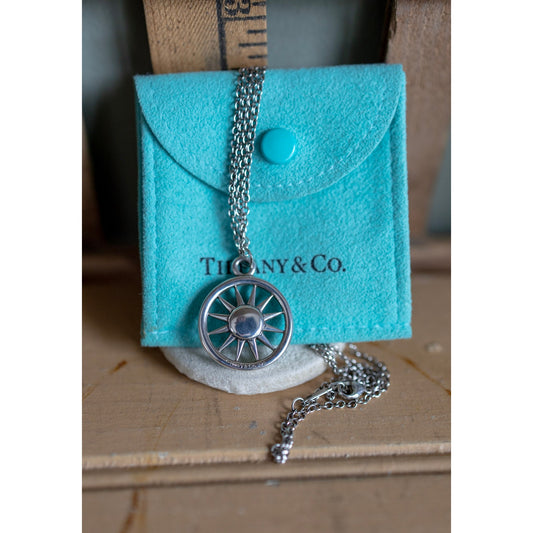 2003 Tiffany & Co. Sterling Silver Sunburst Pendant Necklace