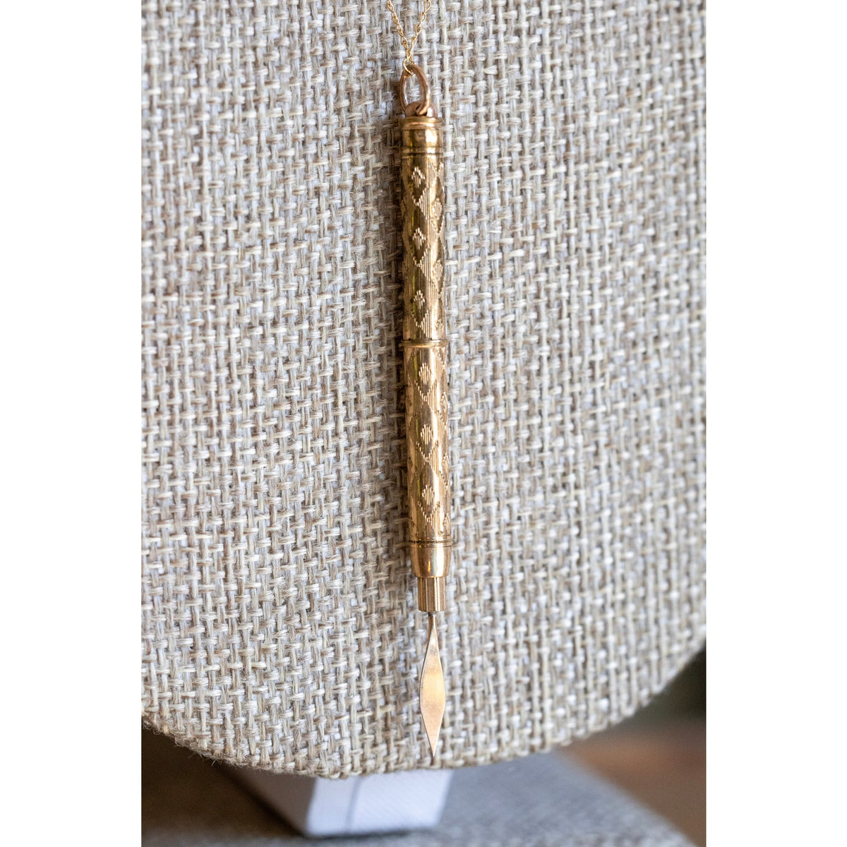 Antique Gold Filled Telescoping Toothpick Pendant