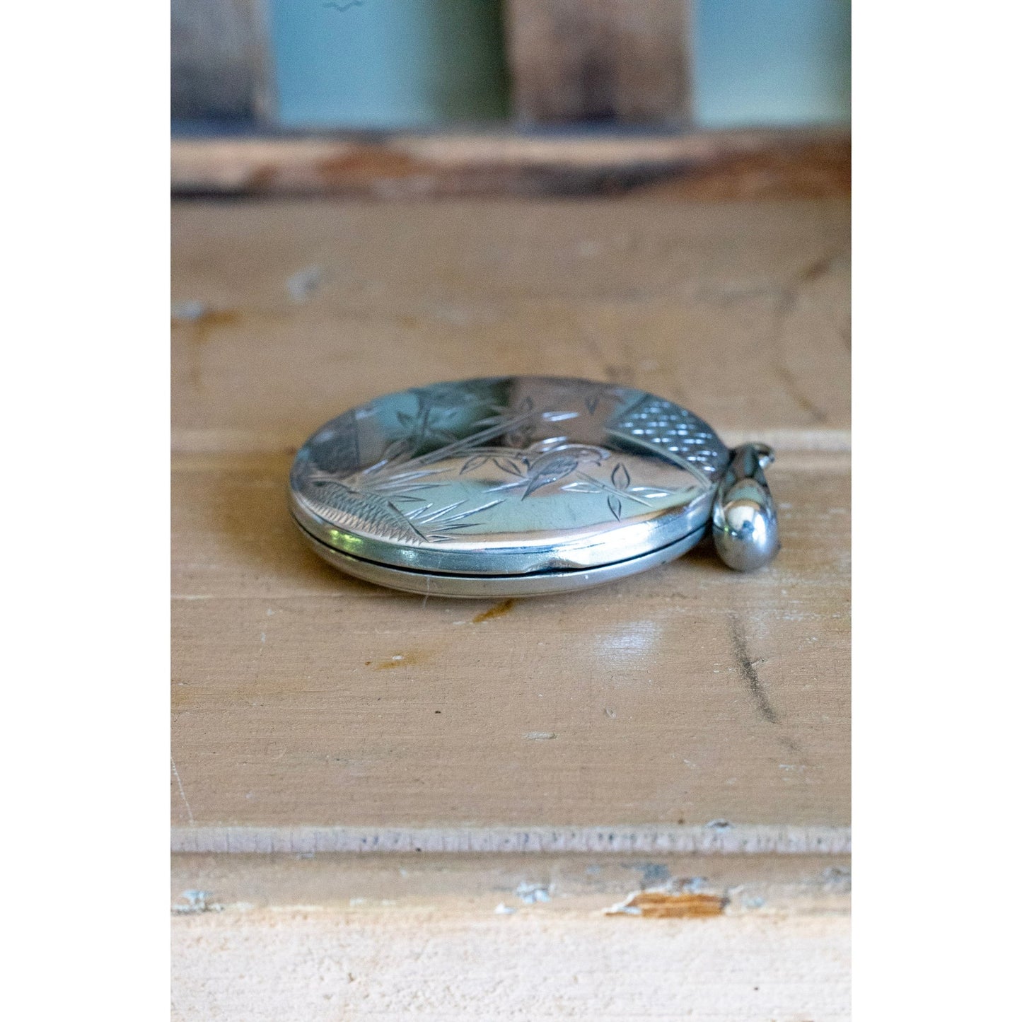 Antique Victorian Sterling Silver Aesthetic Period c1880 Large Locket