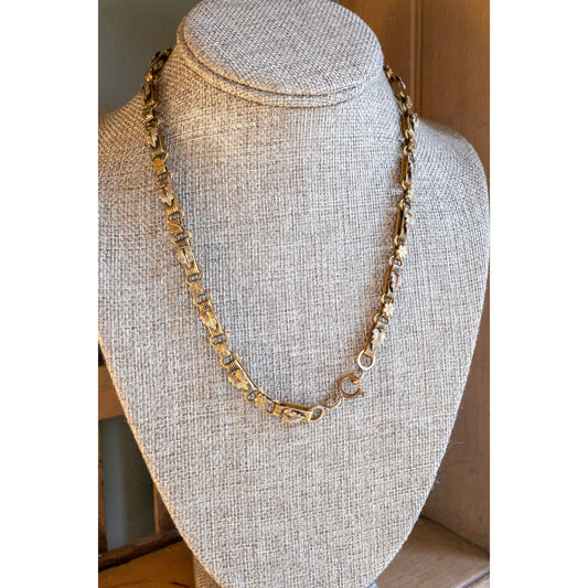 An Impressive Tri Color Maple Leaf Victorian Bookchain