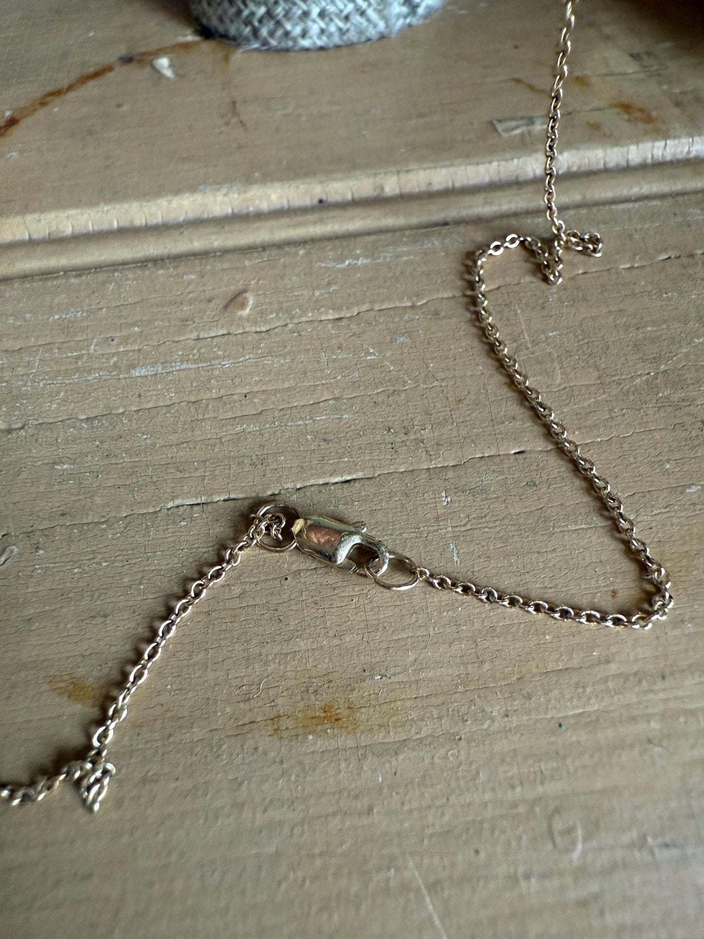 c1930 14K Yellow and White Gold Horse Crop and Lucky Ruby Set Horseshoe Necklace