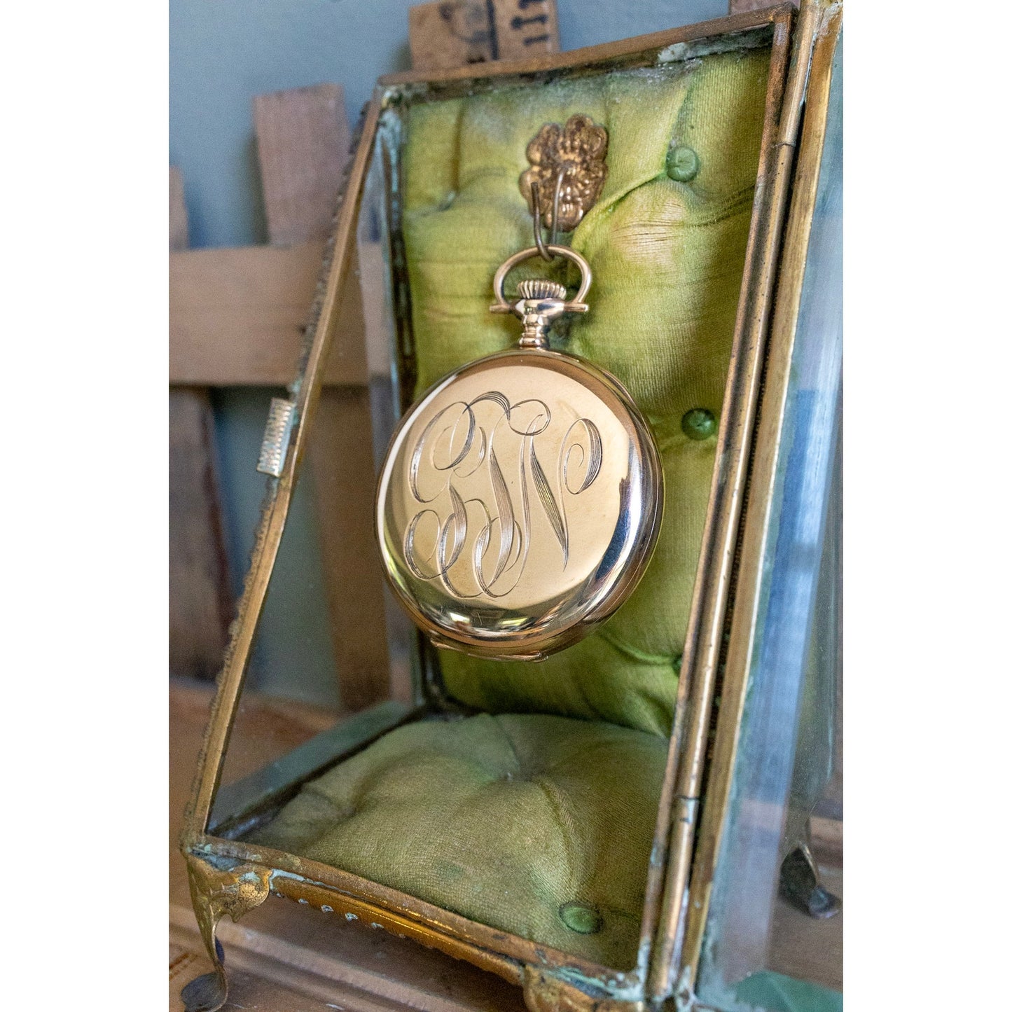 Antique Solid 14K Yellow Gold Waltham Open Face Working Pocket Watch