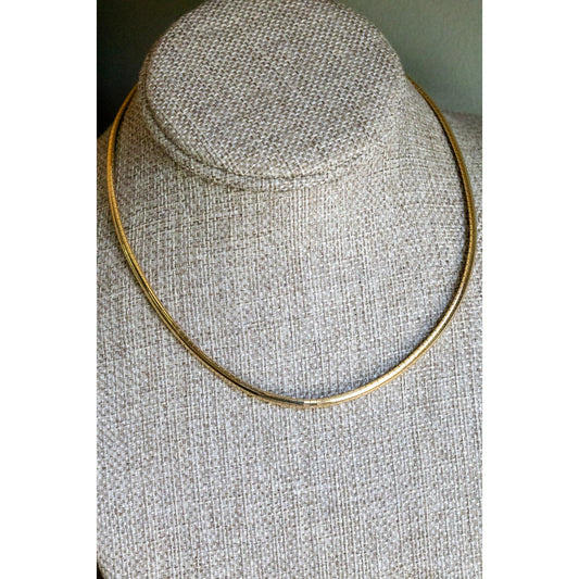 Vintage Solid 14K Yellow Gold Omega Chain 16 Inches Length