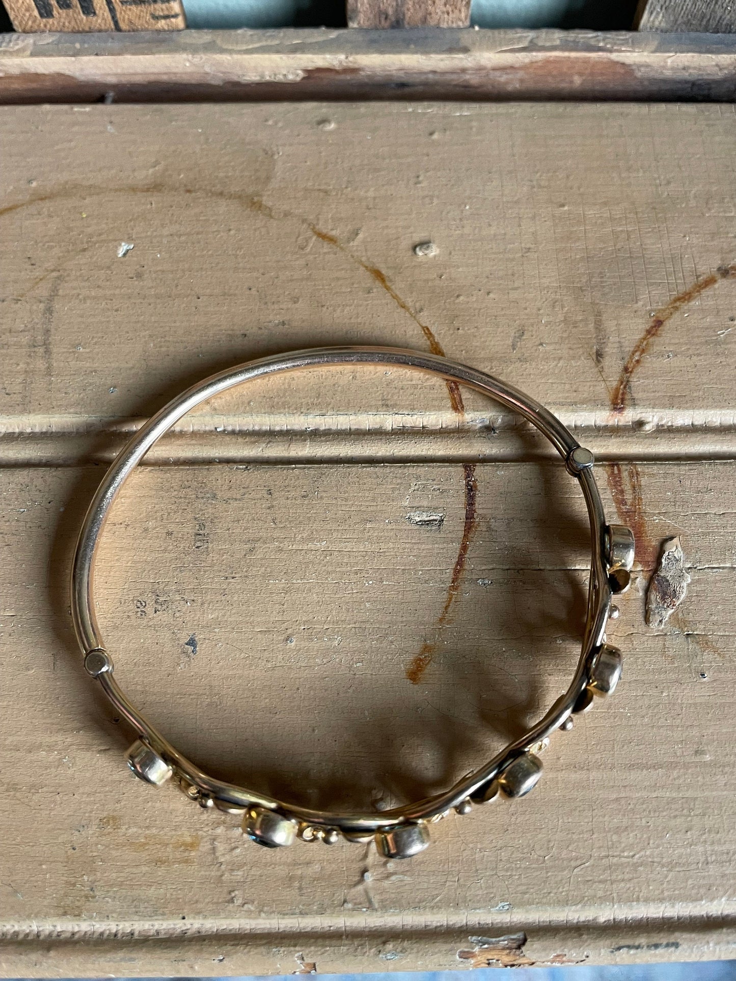 Edwardian Imitation Zircon Gold Filled Bracelet