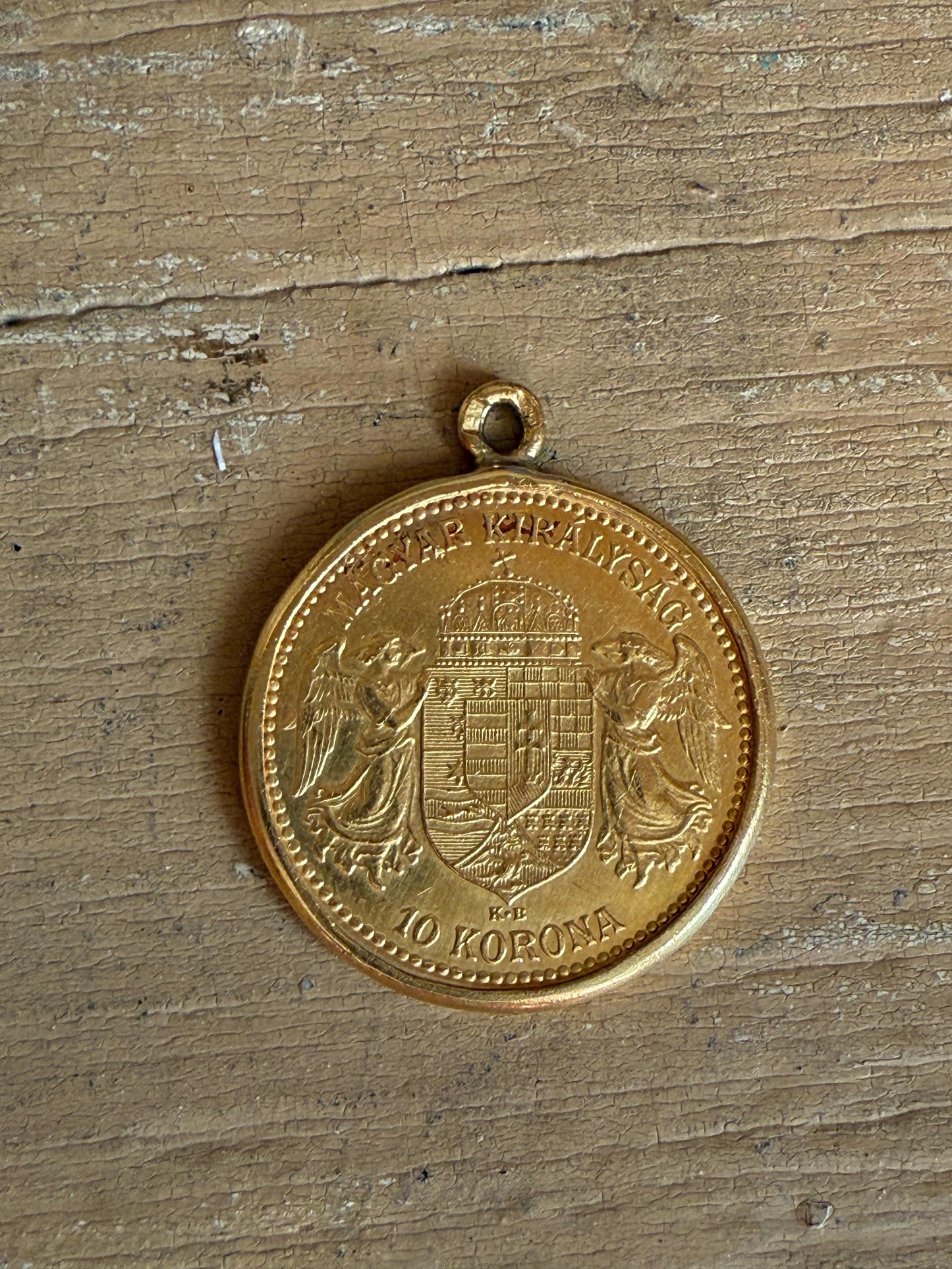 Österreich Ungarn Kaiserreich 10 Korona Gold 1911 Gold Coin Pendant Kaiser Franz Joseph 1848-1916 Austria Hungary