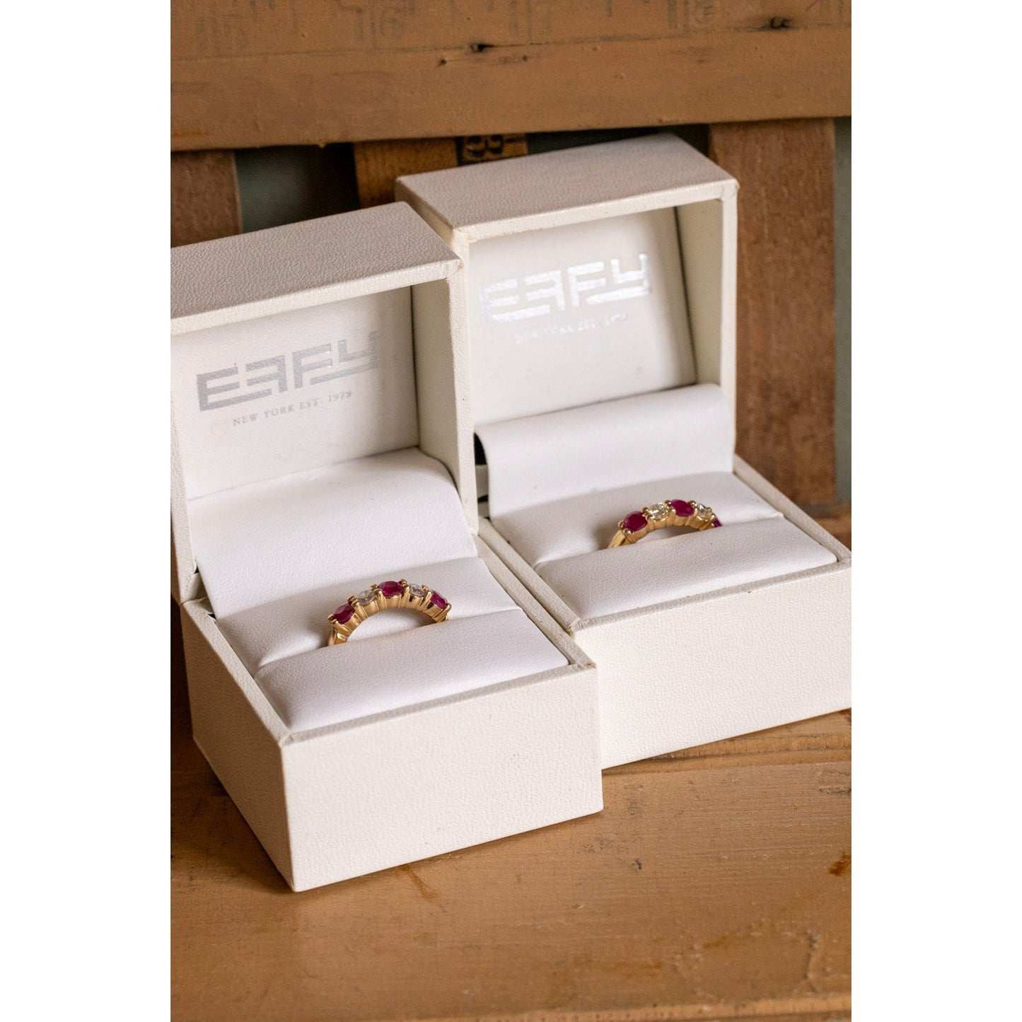 Buy One or Both 14K Effy Natural Ruby and Diamond Bands