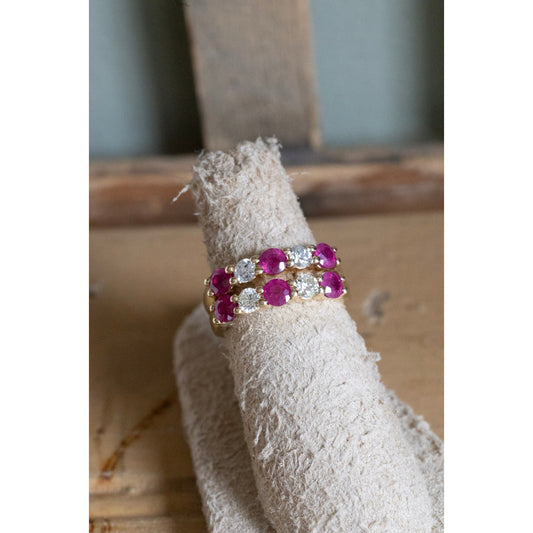 Buy One or Both 14K Effy Natural Ruby and Diamond Bands