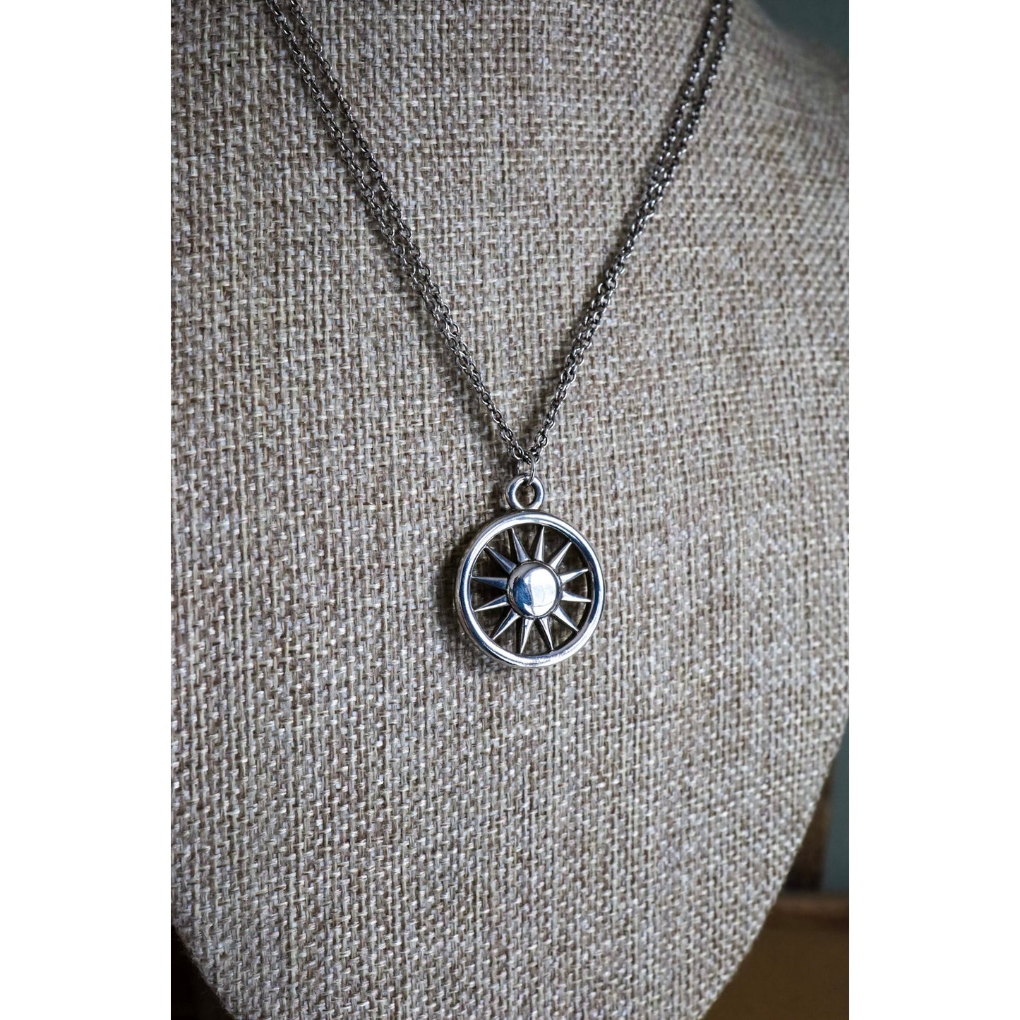 2003 Tiffany & Co. Sterling Silver Sunburst Pendant Necklace