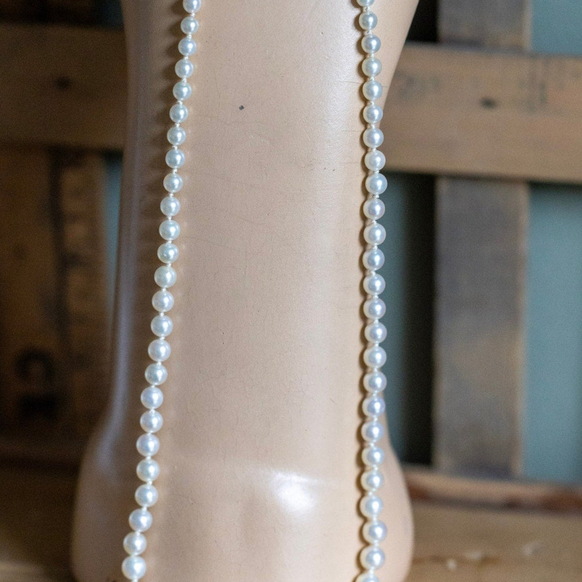 1930-1940 Vintage Graduated Cultured Pearl Necklace 20" Length