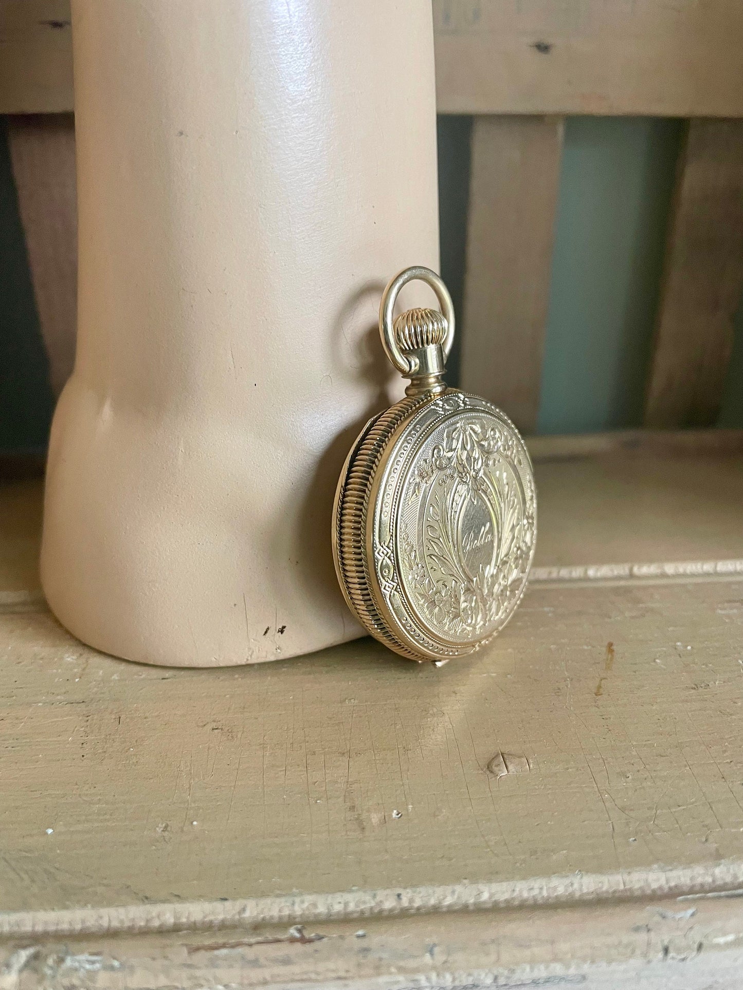 1885 14K Elgin Full Hunter Case Pocket Watch