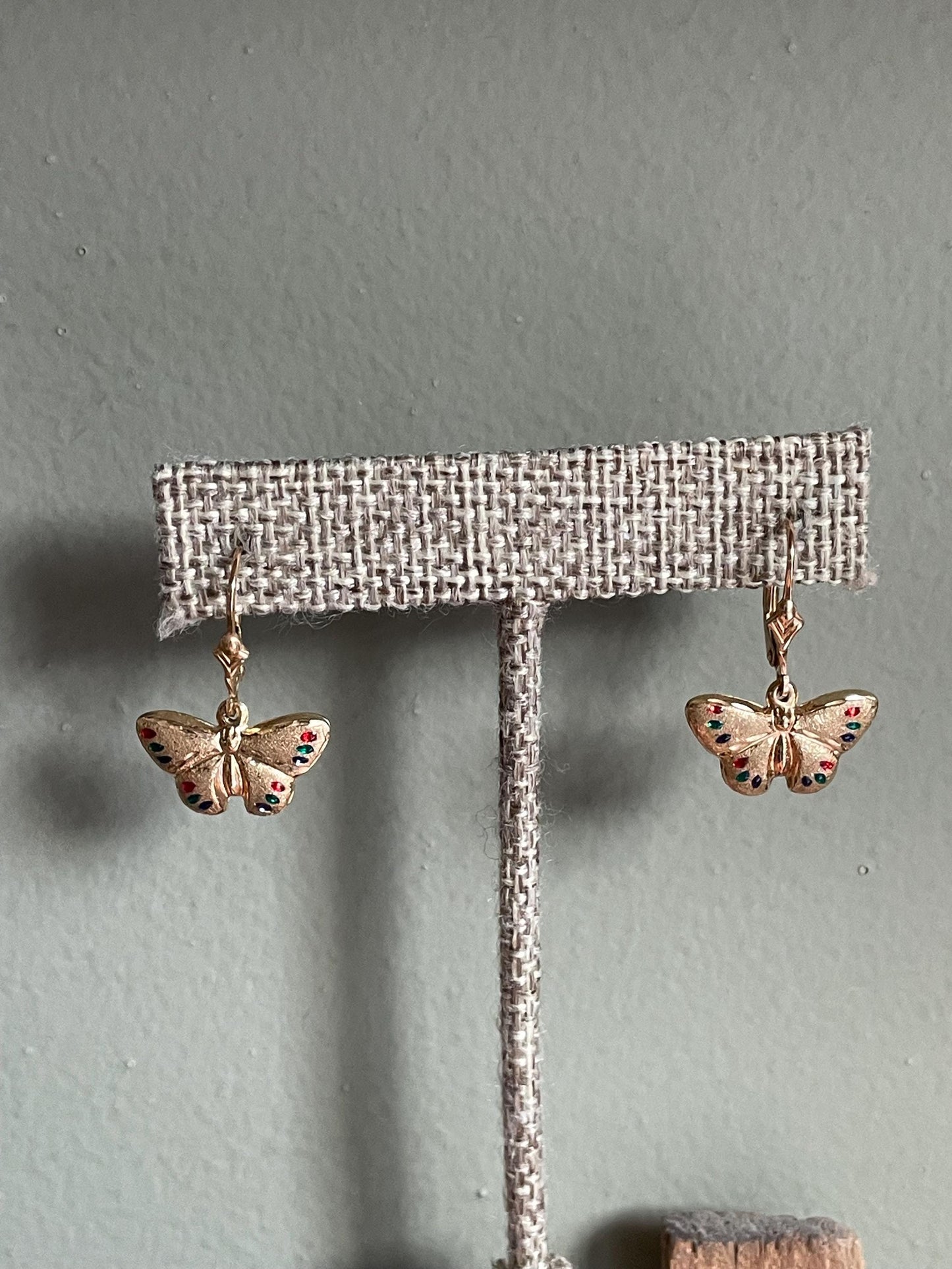 Buy One or All Vintage 14K Gold Butterfly Earrings or Pendant Jewelry