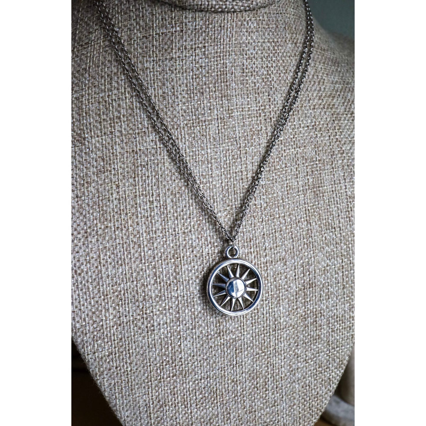 2003 Tiffany & Co. Sterling Silver Sunburst Pendant Necklace